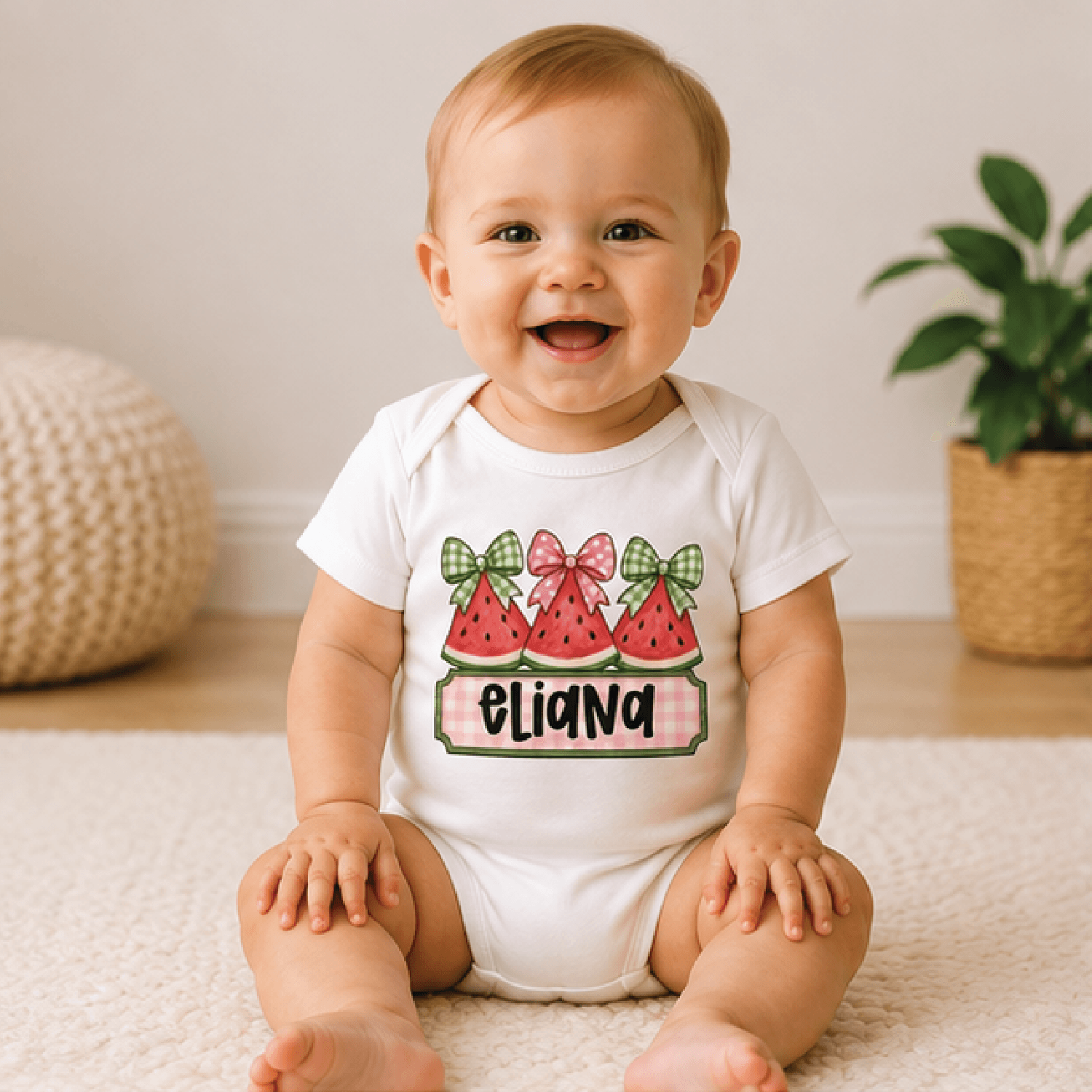personalized watermelon girls shirt, custom name toddler tee, cute summer fruit kids shirt, watermelon birthday gift