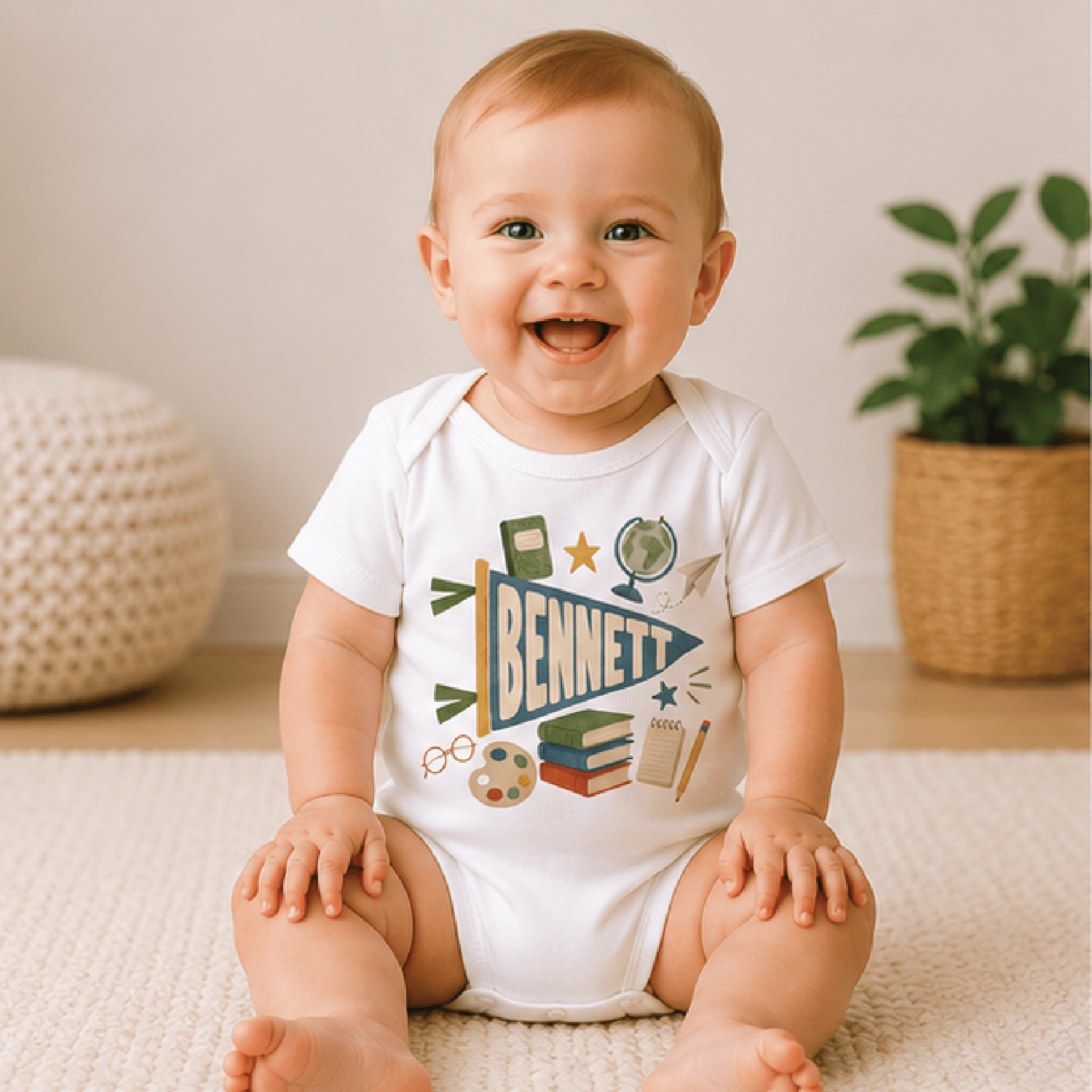 custom name back to school shirt, personalized pennant kids tee, first day school toddler shirt, school outfit gift