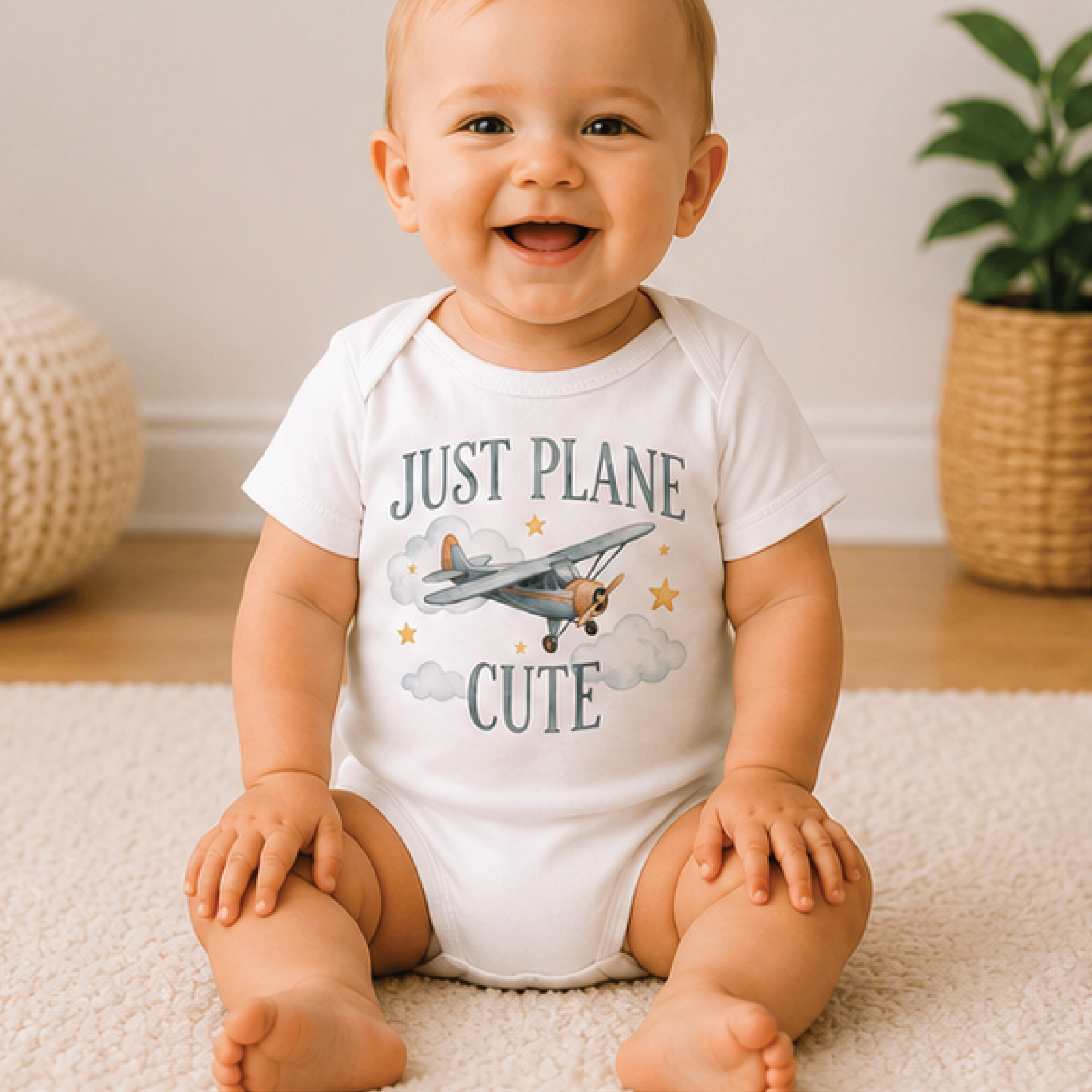 just plane cute baby bodysuit, airplane baby onesie, aviation newborn outfit, future pilot baby shower gift
