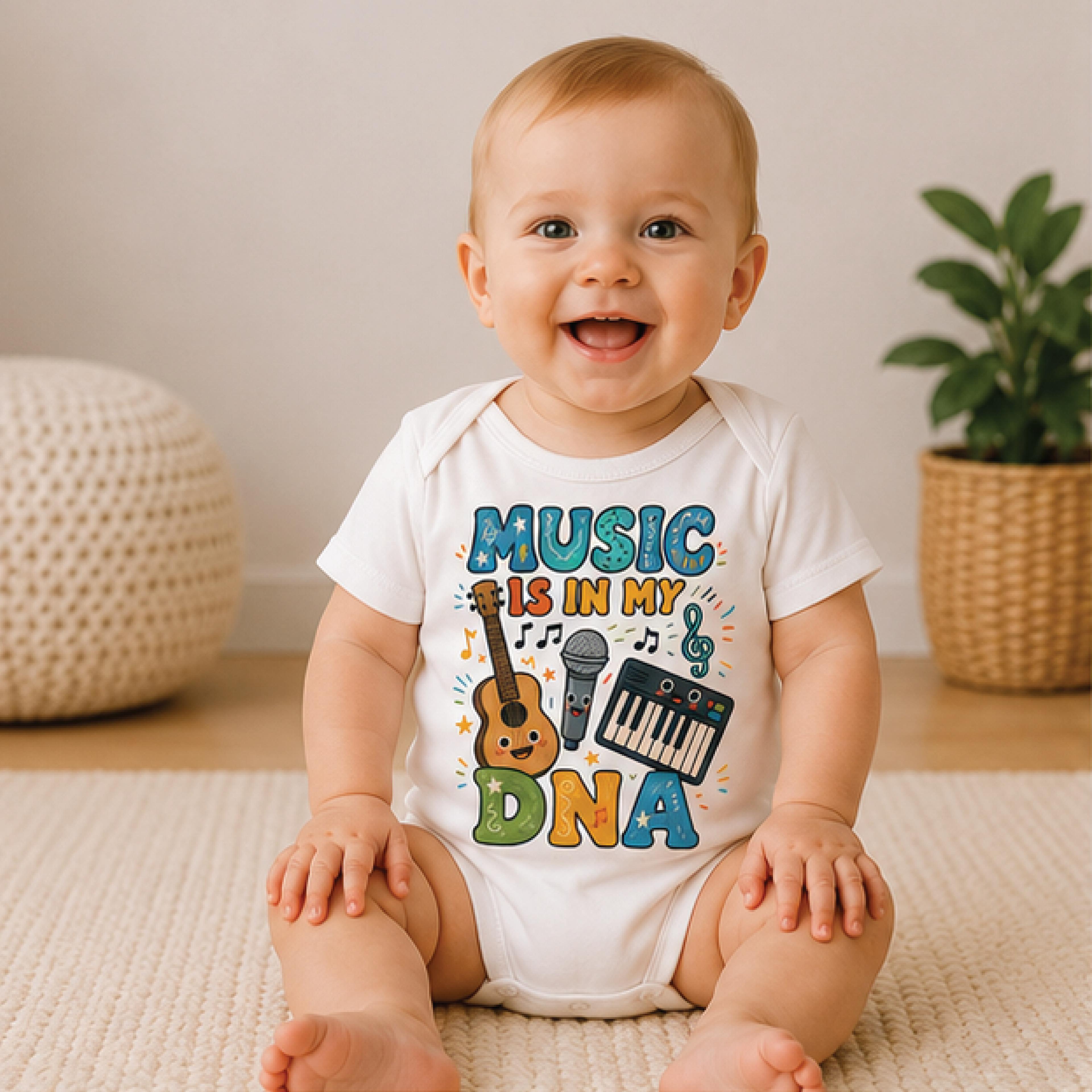 music is in my dna kids shirt, guitar music toddler tee, musician kids t-shirt, boys girls music lover gift