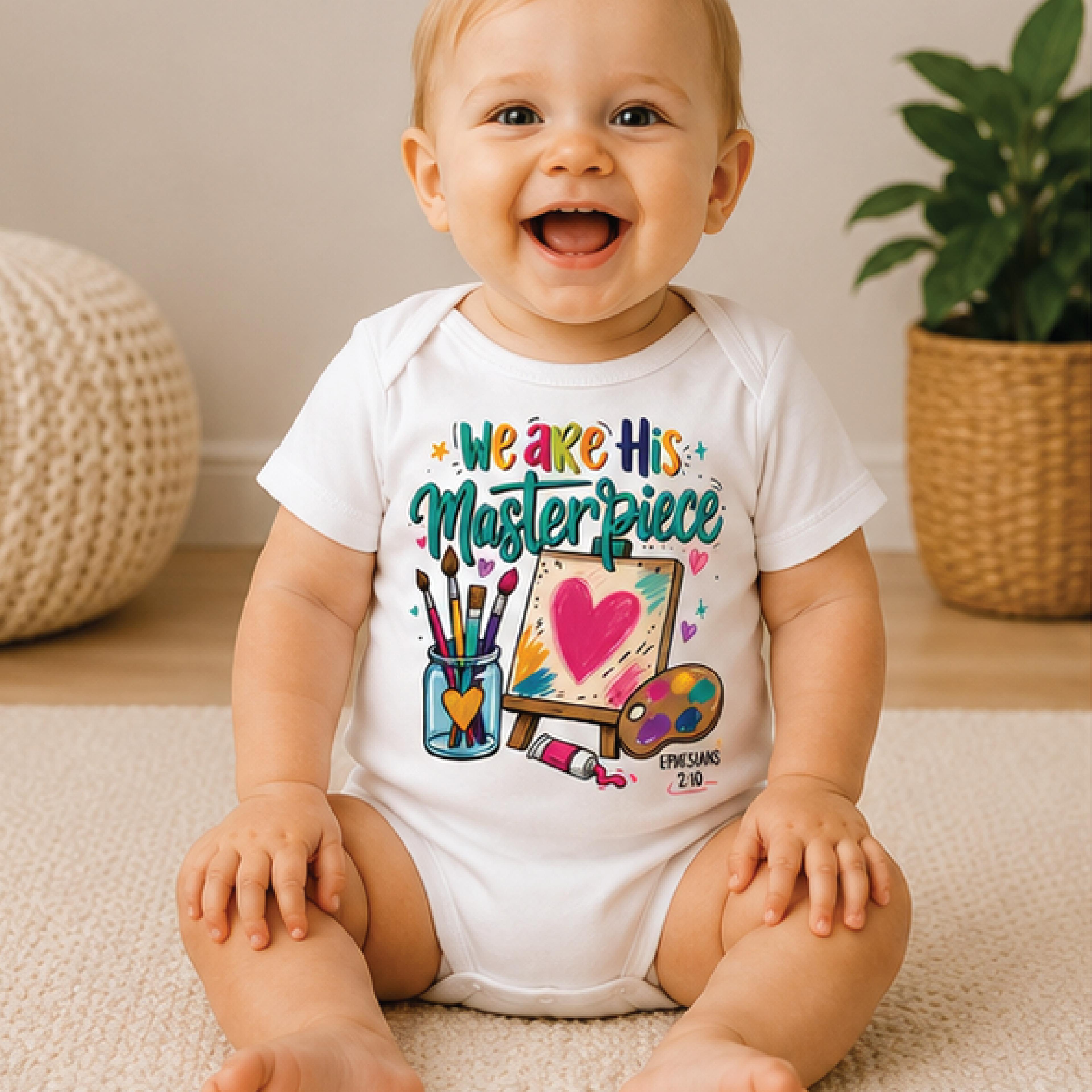 we are his masterpiece kids shirt, ephesians 2 10 bible verse toddler tee, christian faith shirt, religious kids gift