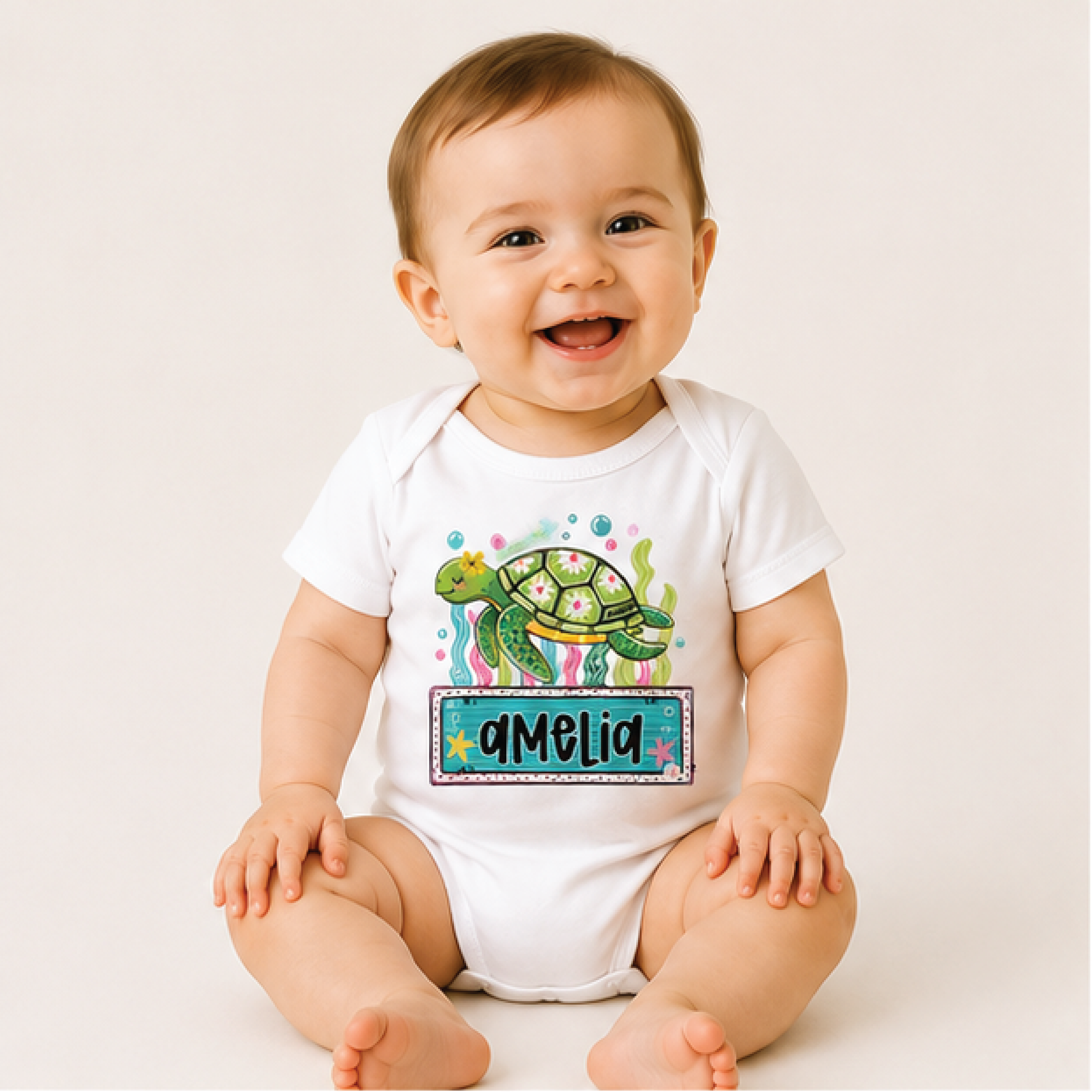 personalized sea turtle shirt, custom name kids tee, ocean turtle toddler shirt, beach vacation outfit, turtle lover gif