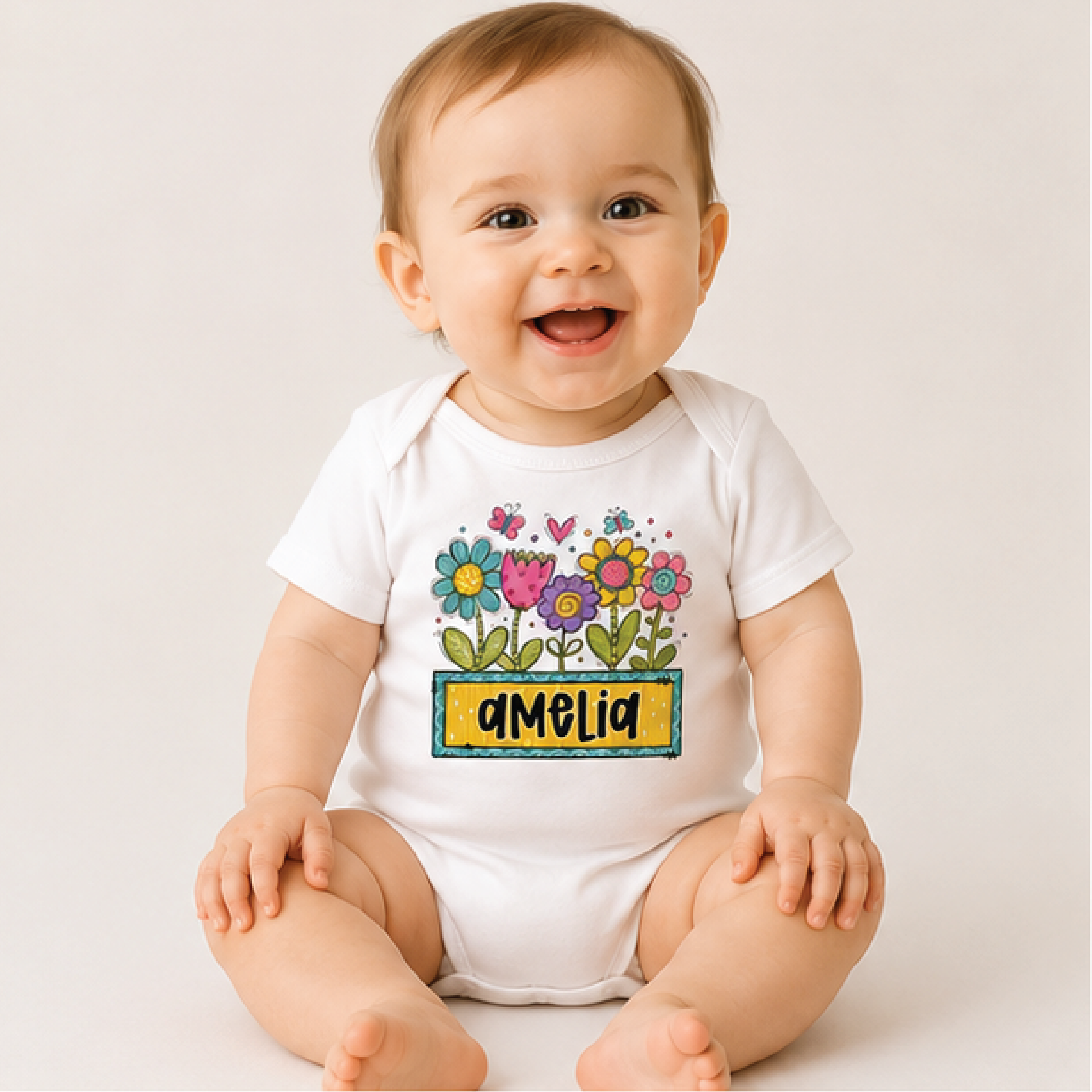personalized flower garden kids shirt, custom name floral toddler tee, cute wildflower shirt, garden lover birthday gift
