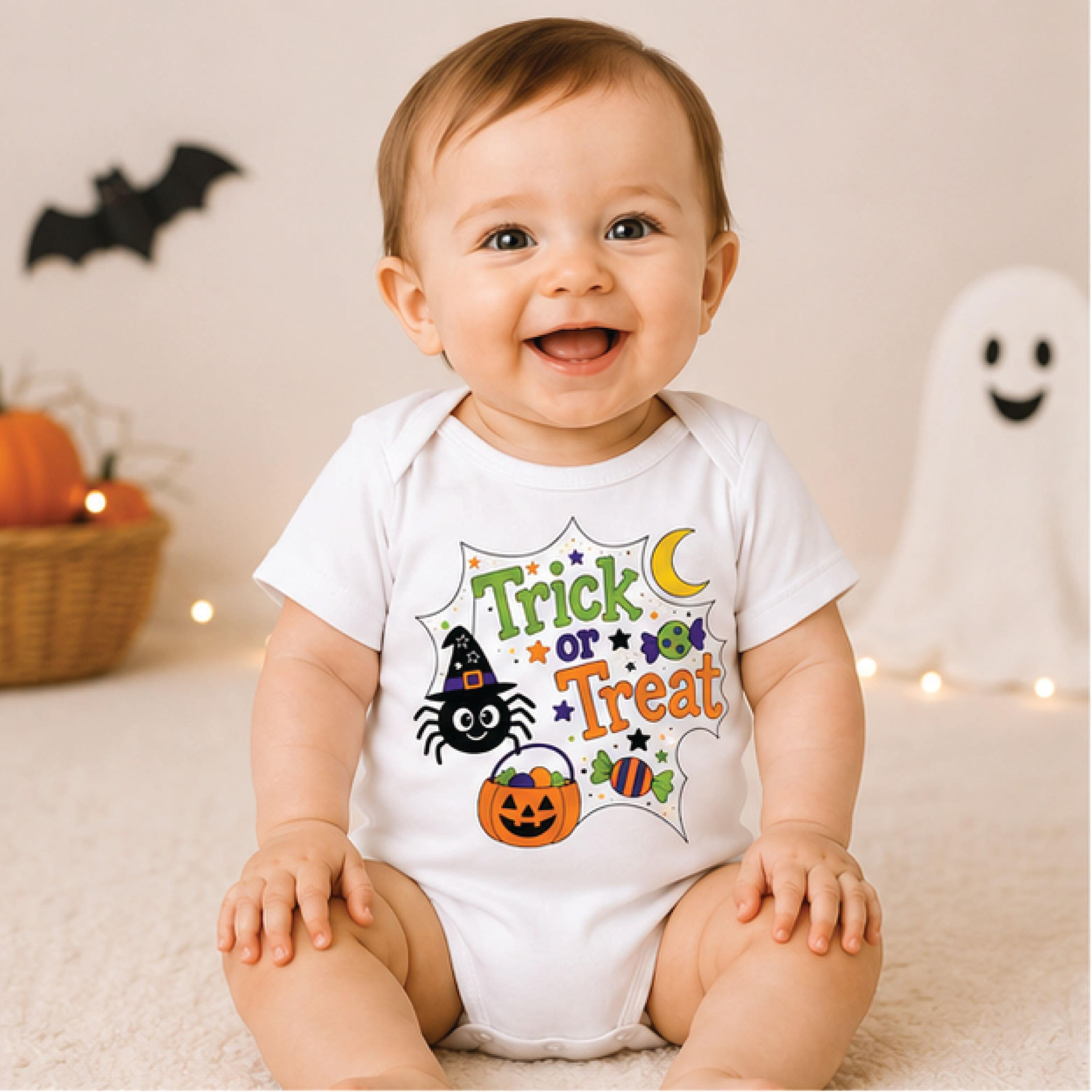 trick or treat spider toddler shirt, cute halloween kids tee, spooky witch spider shirt, halloween night kids outfit