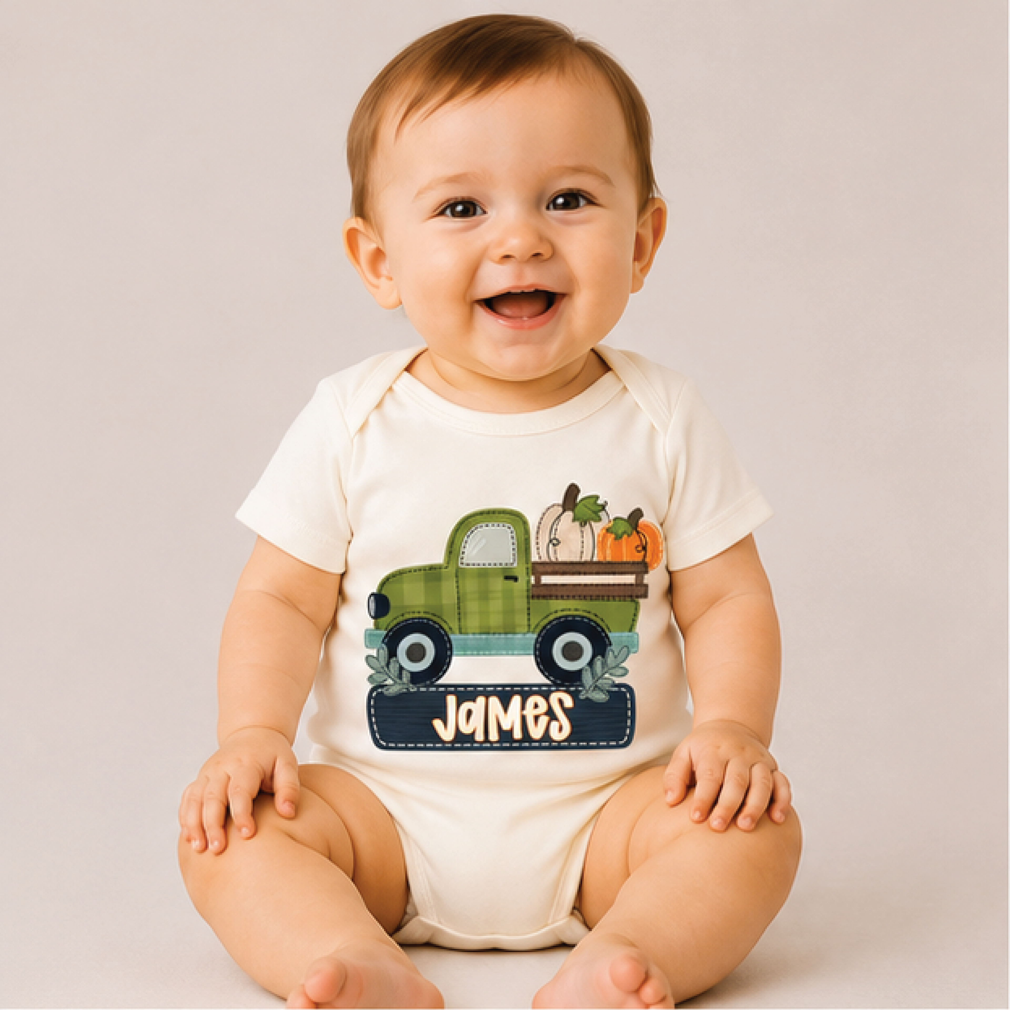personalized pumpkin truck shirt, custom name fall toddler tee, boys pumpkin patch shirt, autumn thanksgiving kids gift