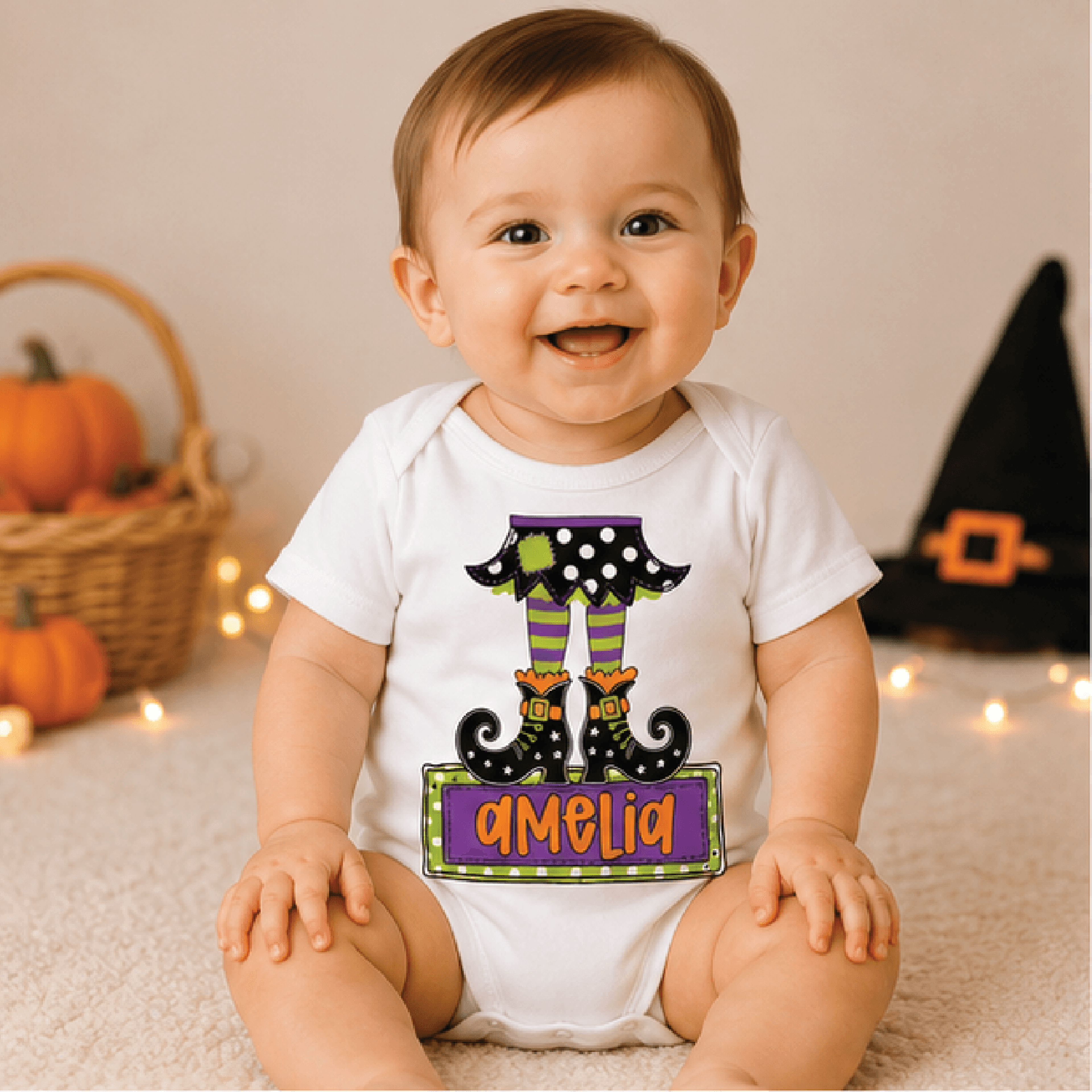 personalized witch boots halloween shirt, custom name kids tee, spooky witch toddler shirt, cute trick or treat outfit