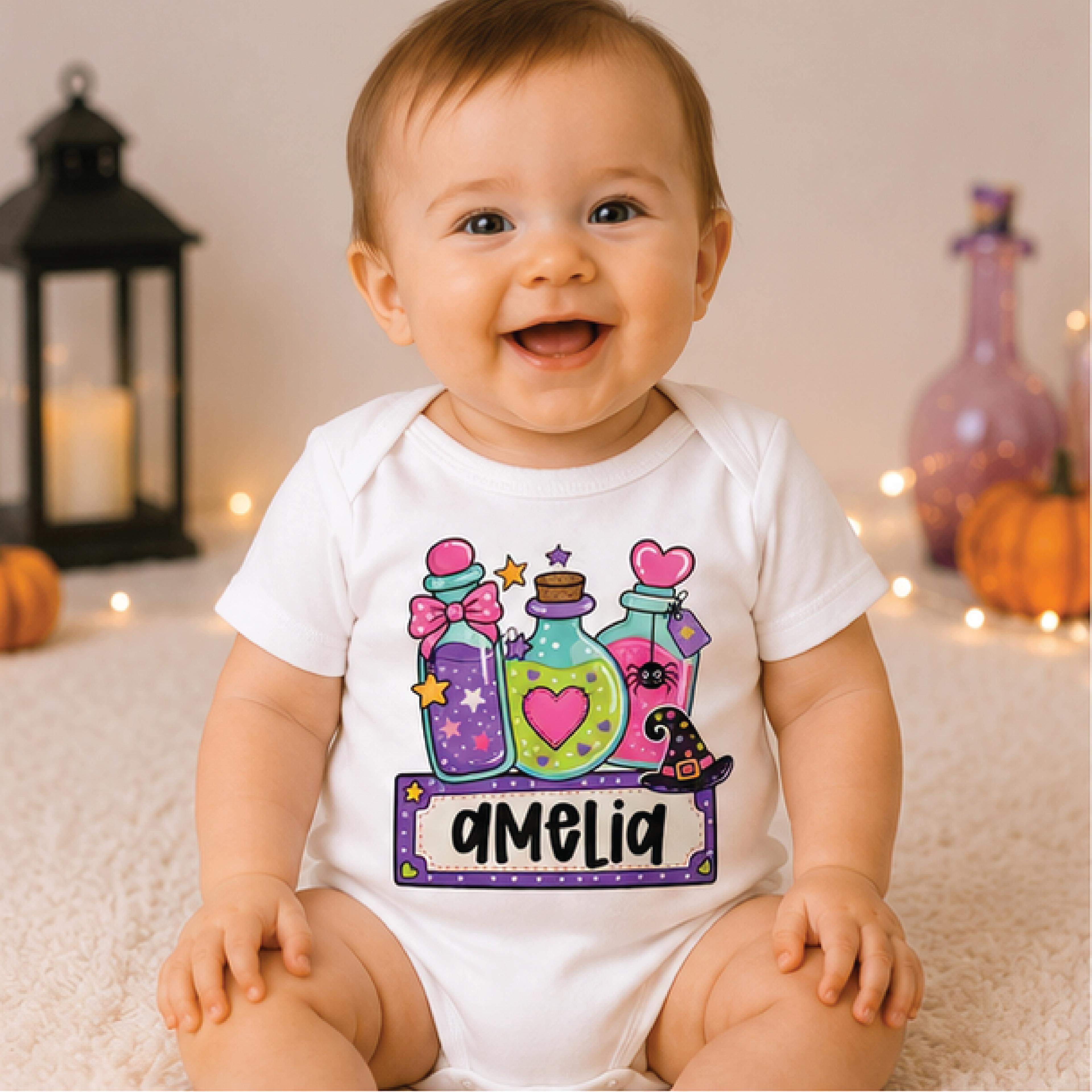personalized potion bottle kids shirt, custom name halloween toddler tee, cute witchy spooky shirt, trick or treat outfi