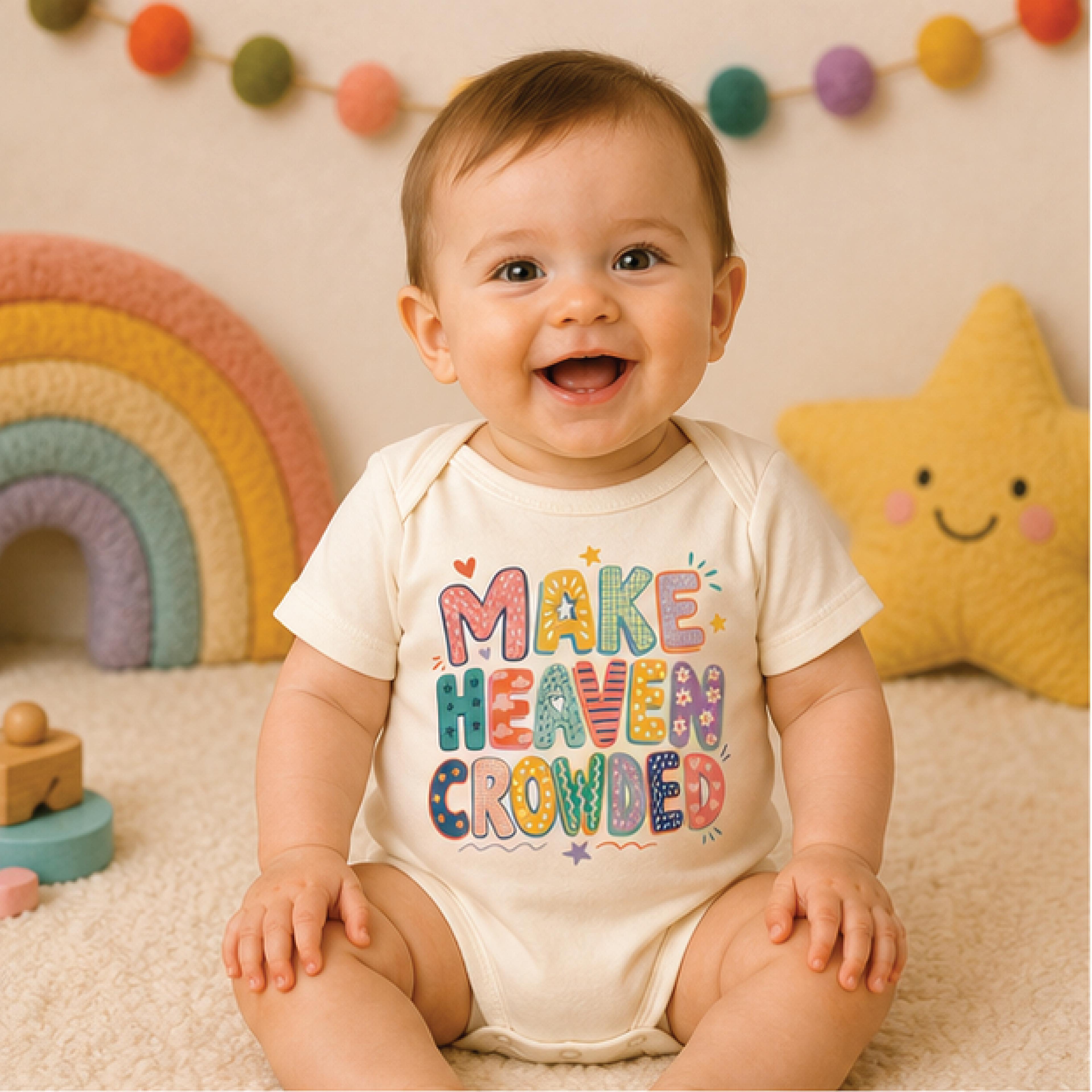 make heaven crowded kids shirt, christian toddler tee, jesus faith t-shirt, inspirational bible shirt, christian kids gi