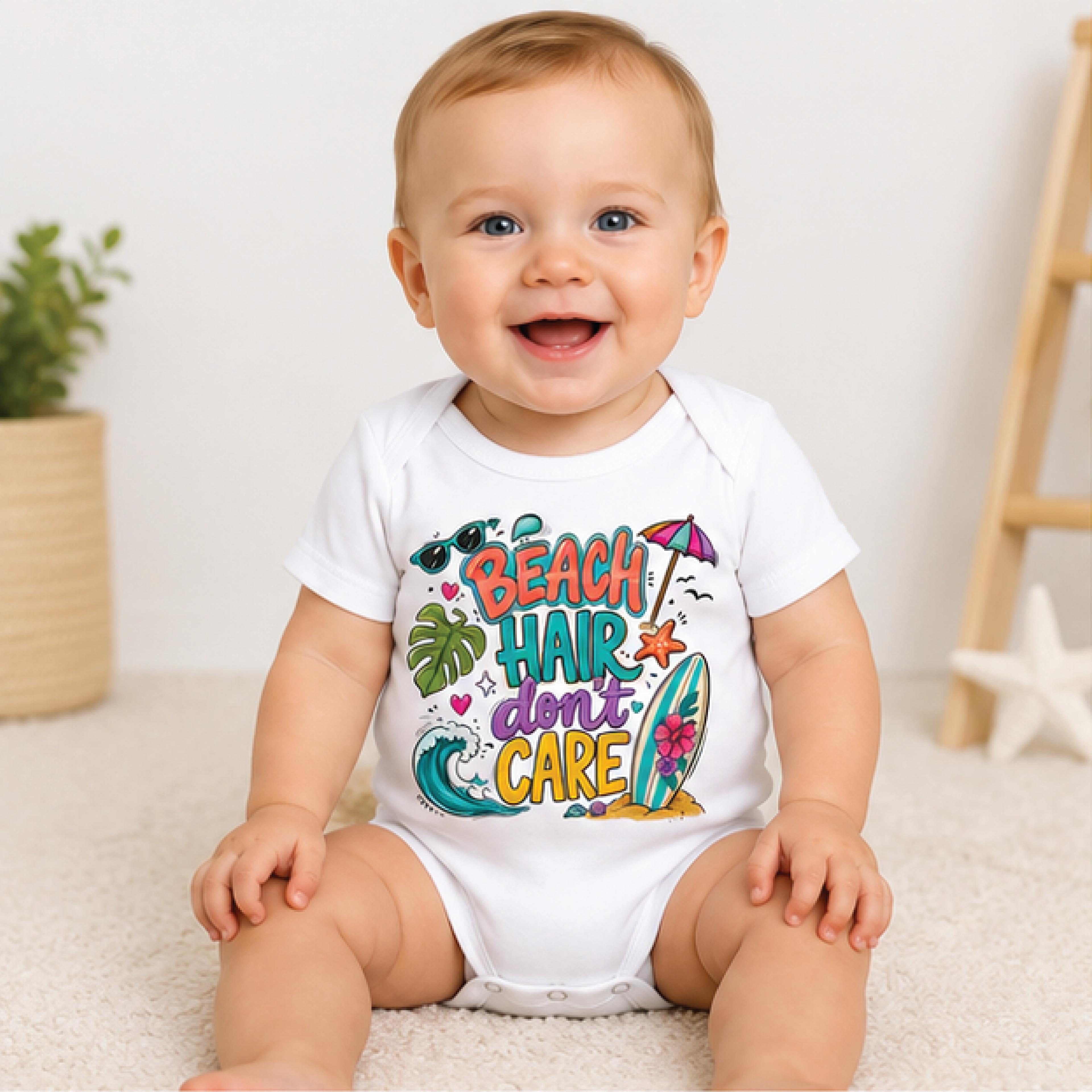 beach hair dont care kids shirt, toddler beach tee, cute summer vacation t-shirt, ocean beach outfit for boys girls