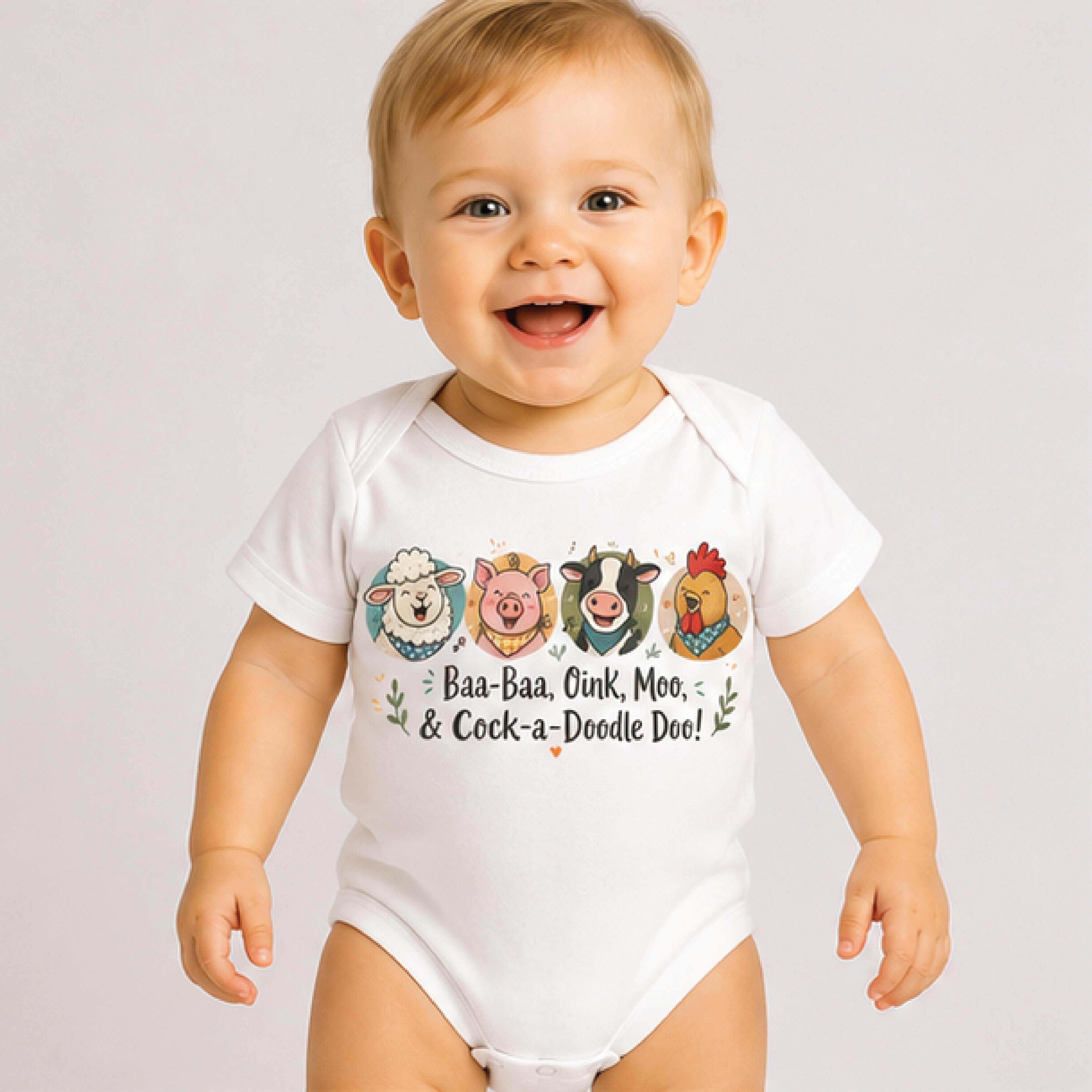 farm animal sounds toddler shirt, baa moo oink kids tee, cute barnyard animals t-shirt, farm lover gift for kids