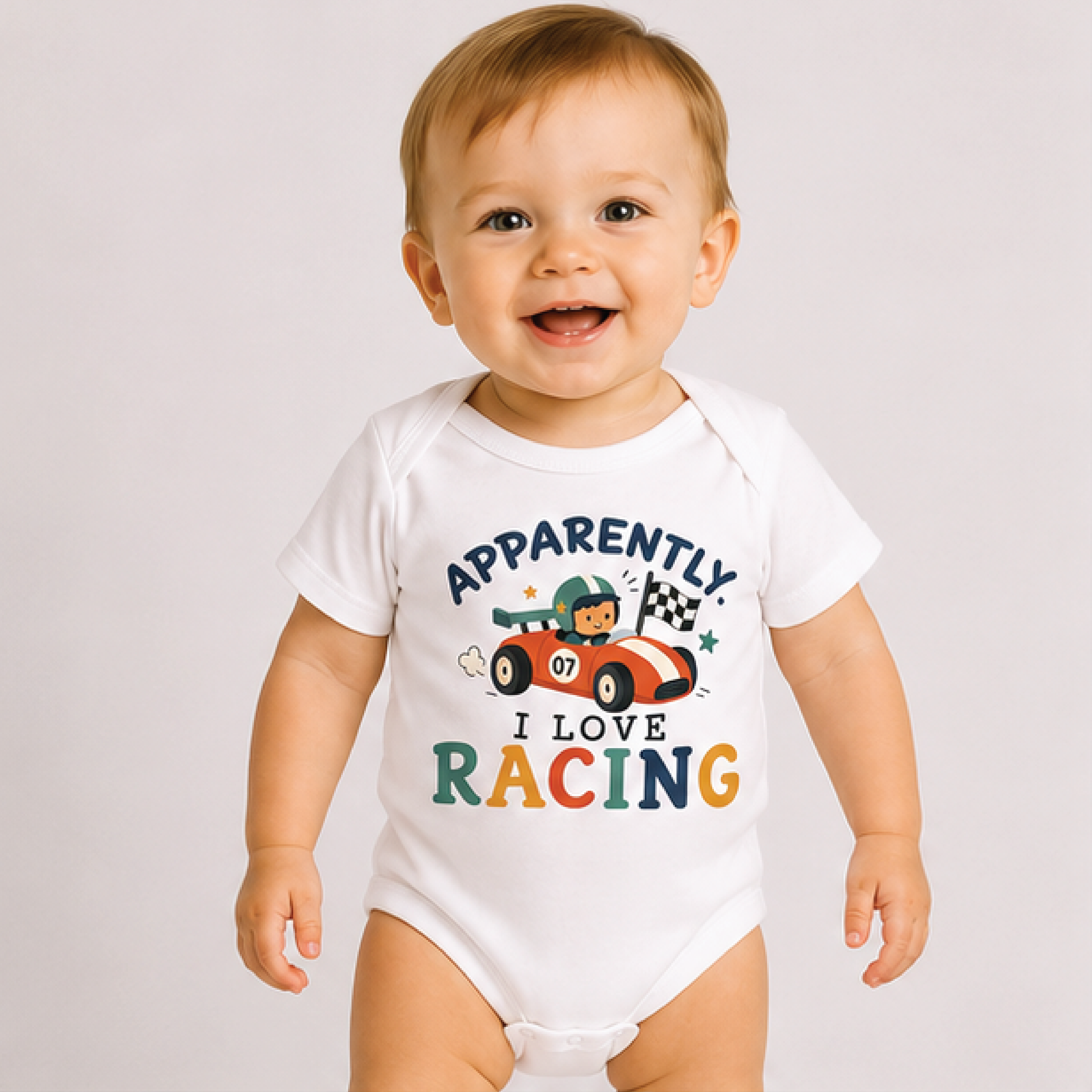 apparently i love racing baby bodysuit, race car baby onesie, motorsport newborn outfit, racing fan baby shower gift