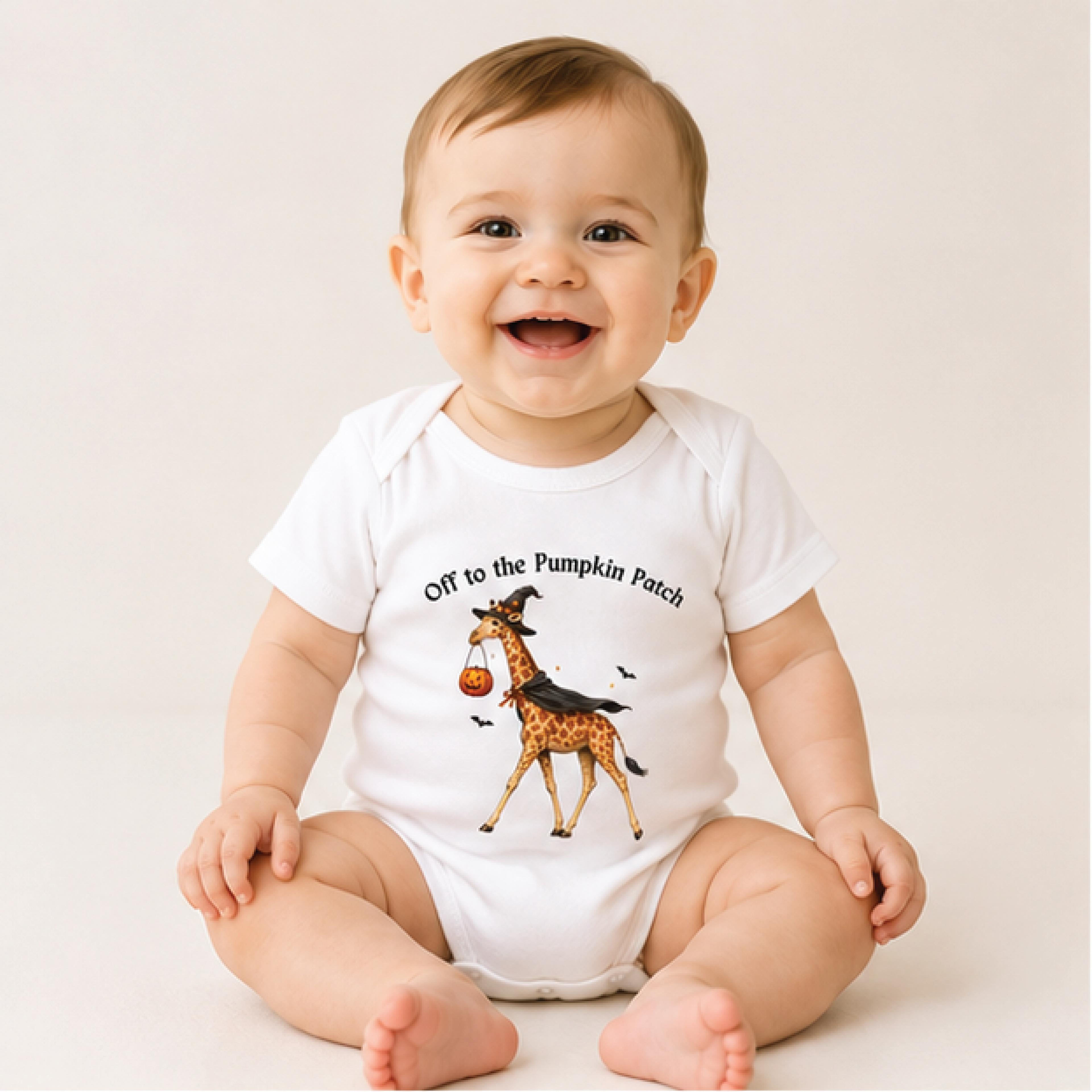 giraffe boo halloween baby kids shirt, spooky giraffe toddler tee, cute halloween baby bodysuit, trick or treat outfit