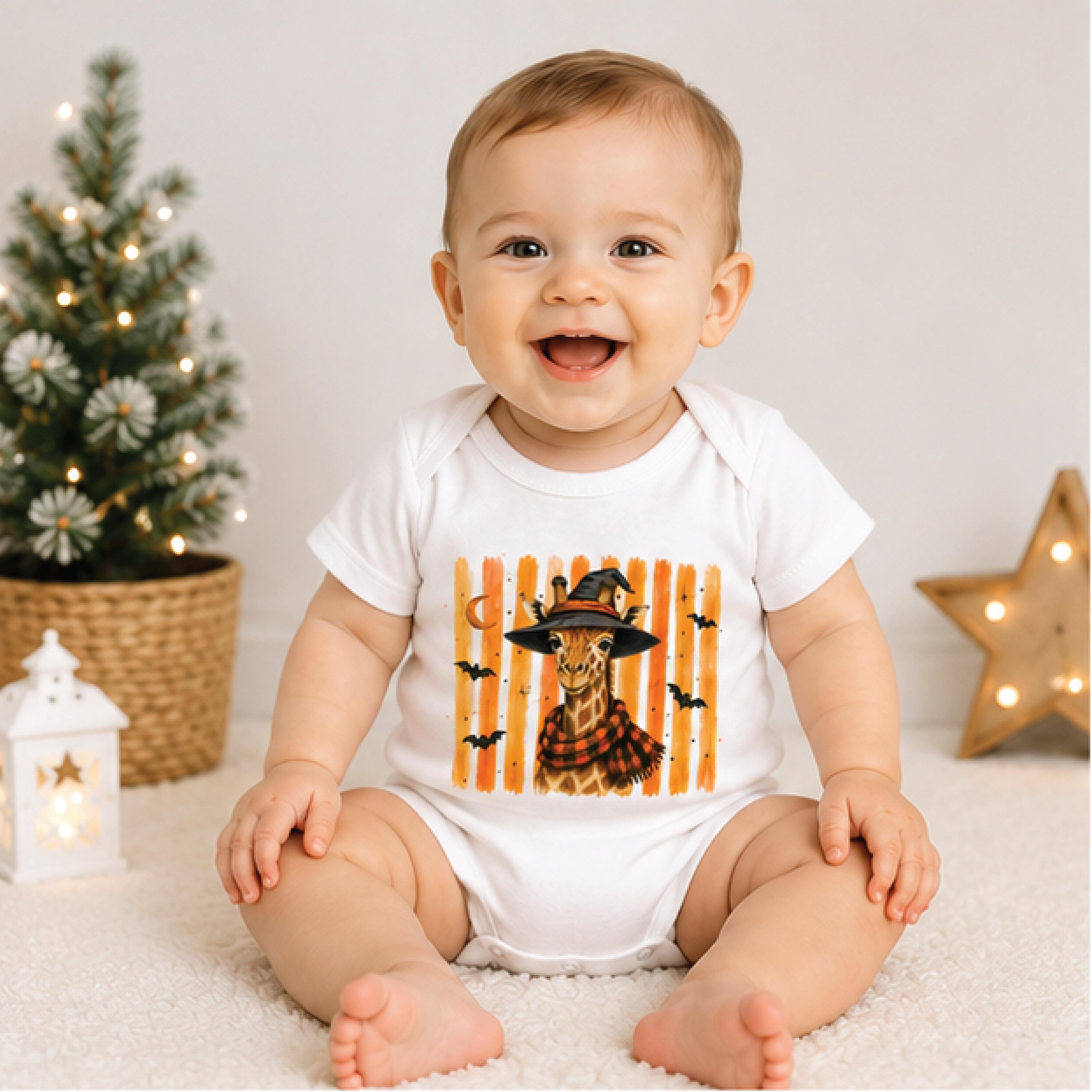 giraffe boo halloween baby kids shirt, cute spooky giraffe toddler tee, halloween baby bodysuit, trick or treat outfit