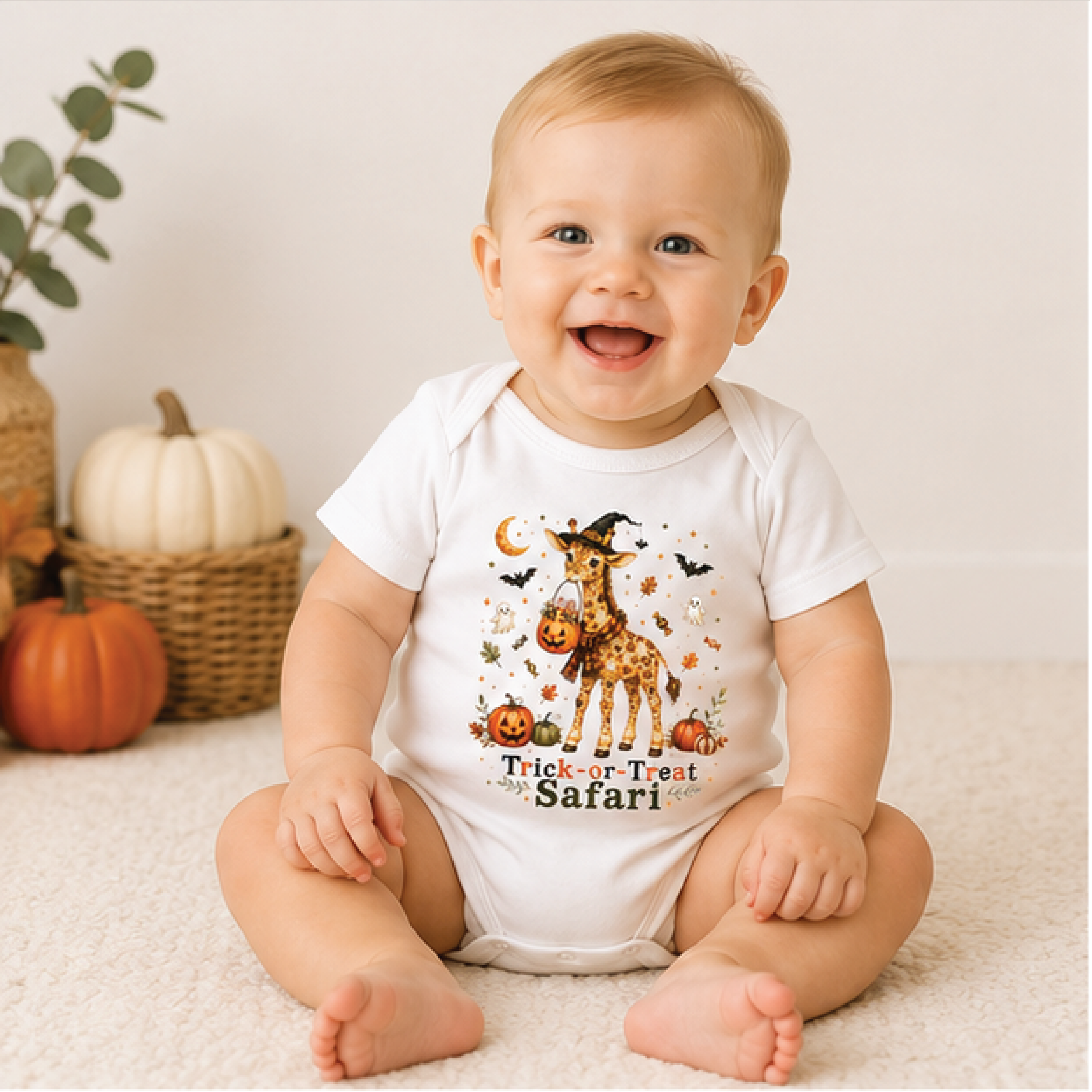 giraffe boo halloween baby kids shirt, spooky giraffe toddler tee, cute baby bodysuit, trick or treat halloween outfit