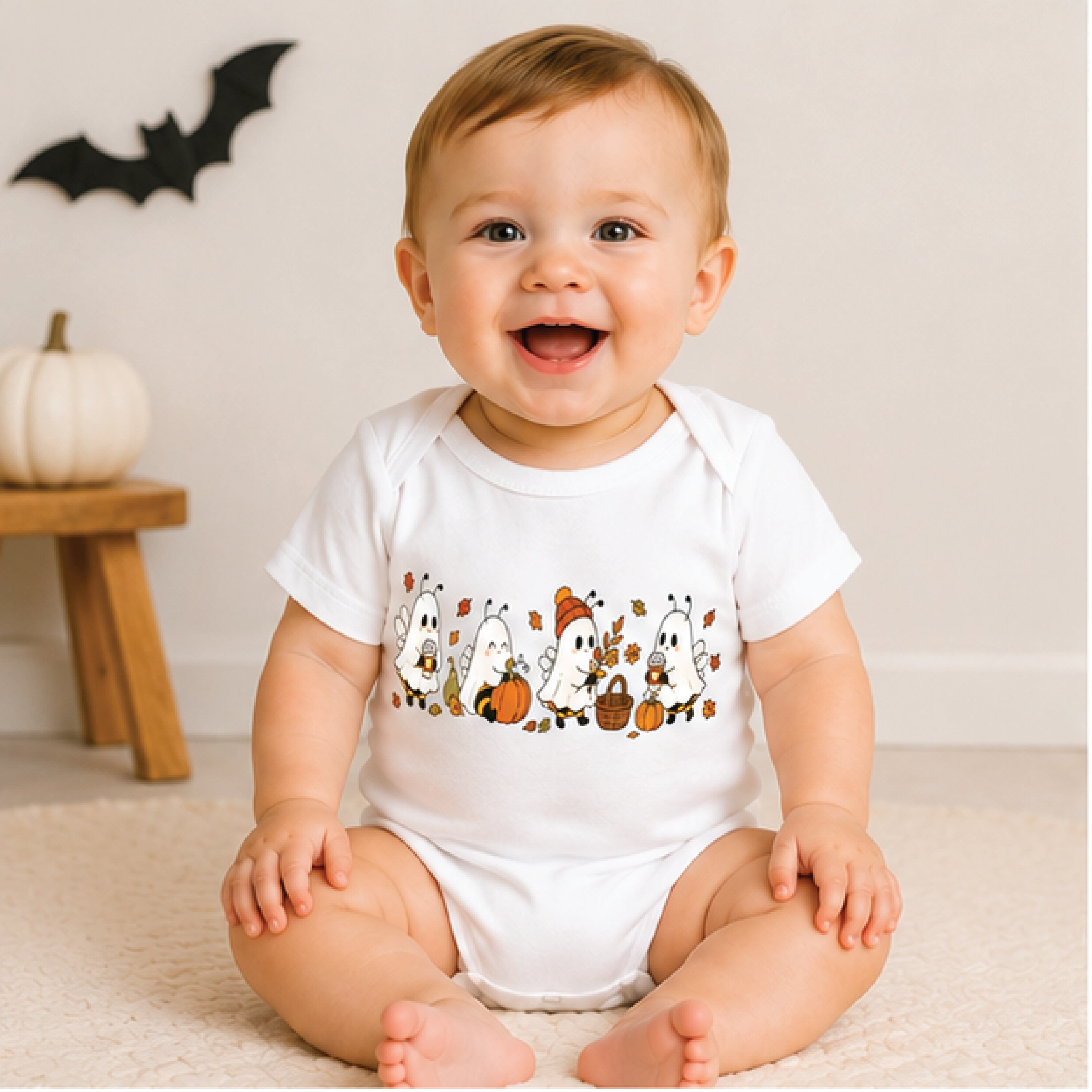 boo bees halloween kids shirt, cute ghost bee toddler tee, spooky bumble bee fall shirt, pumpkin patch halloween outfit