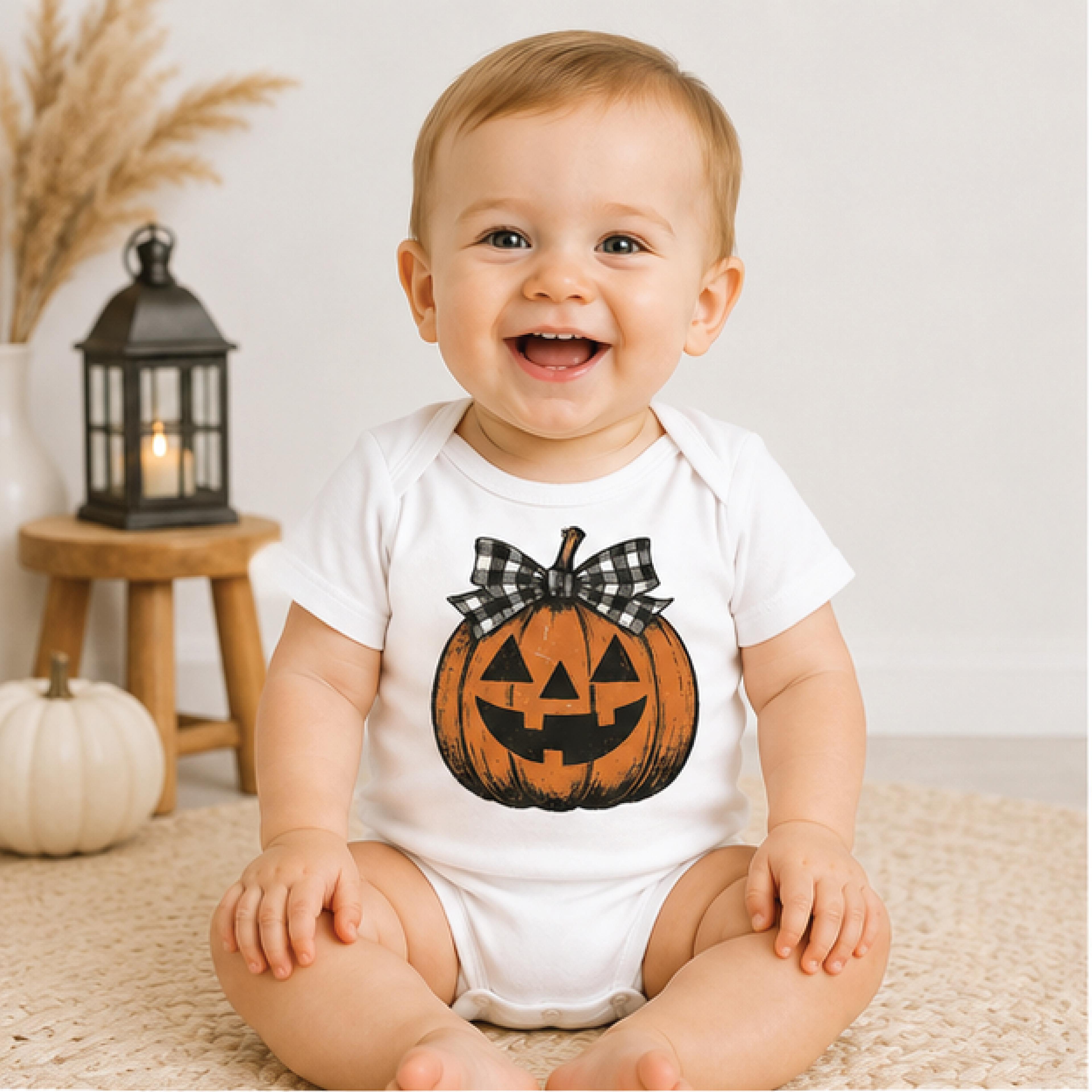 pumpkin bow fall kids shirt, checkered pumpkin toddler tee, cute halloween baby shirt, girly pumpkin patch fall outfit
