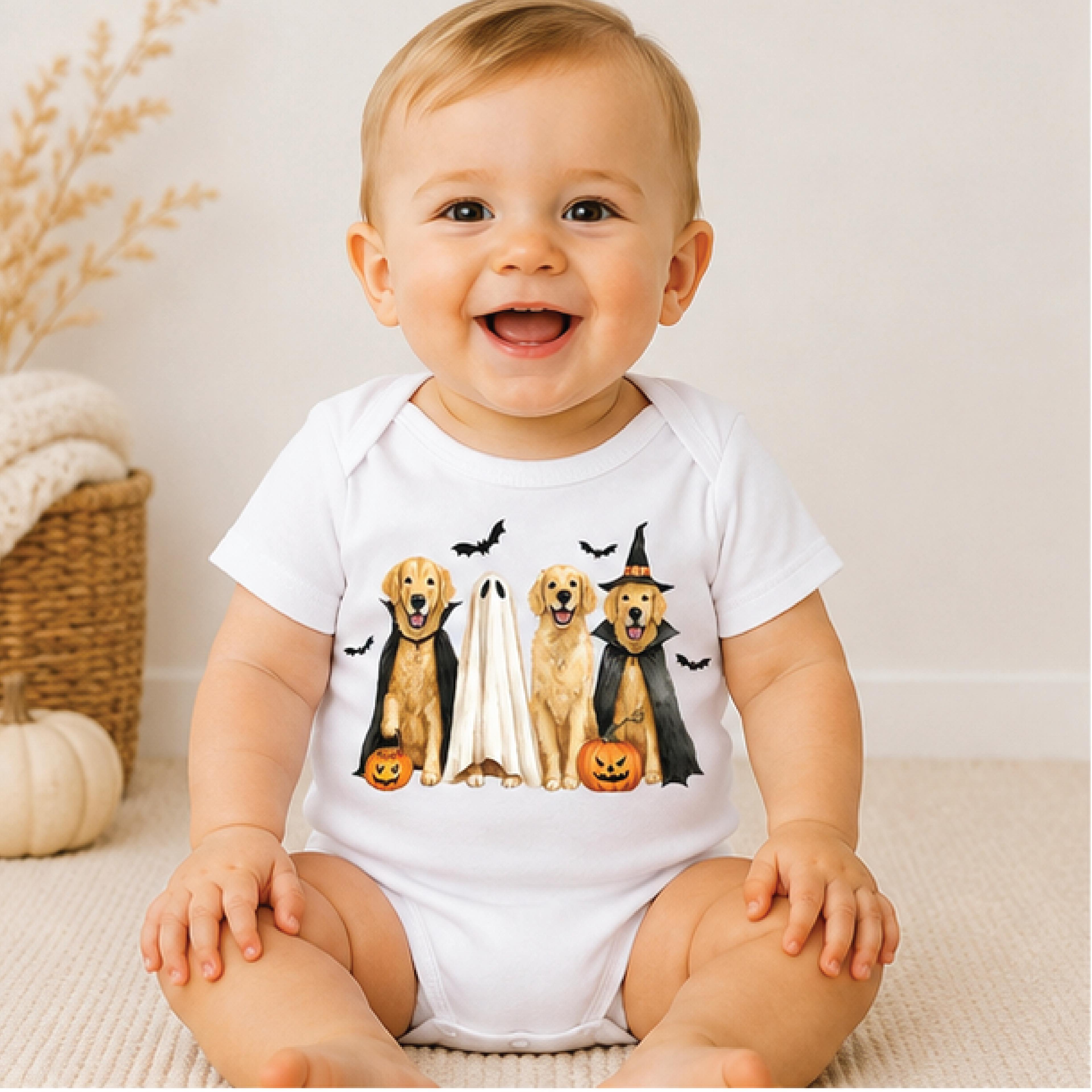 golden retriever halloween kids shirt, spooky puppy toddler tee, pumpkin dog fall t-shirt, cute dog lover halloween outf