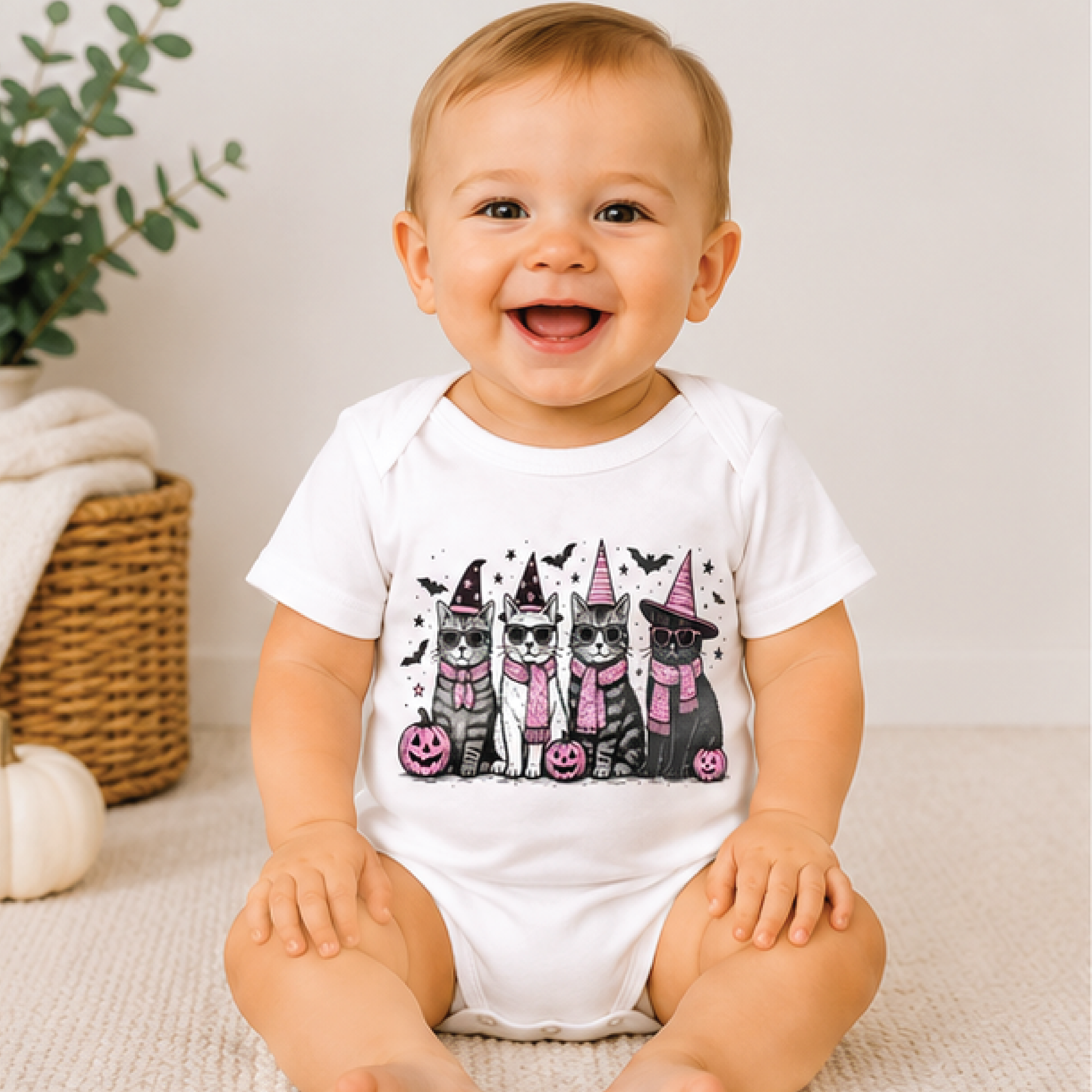 witch cat halloween kids shirt, pumpkin kitten toddler tee, cute spooky cat t-shirt, black cat halloween outfit for kids