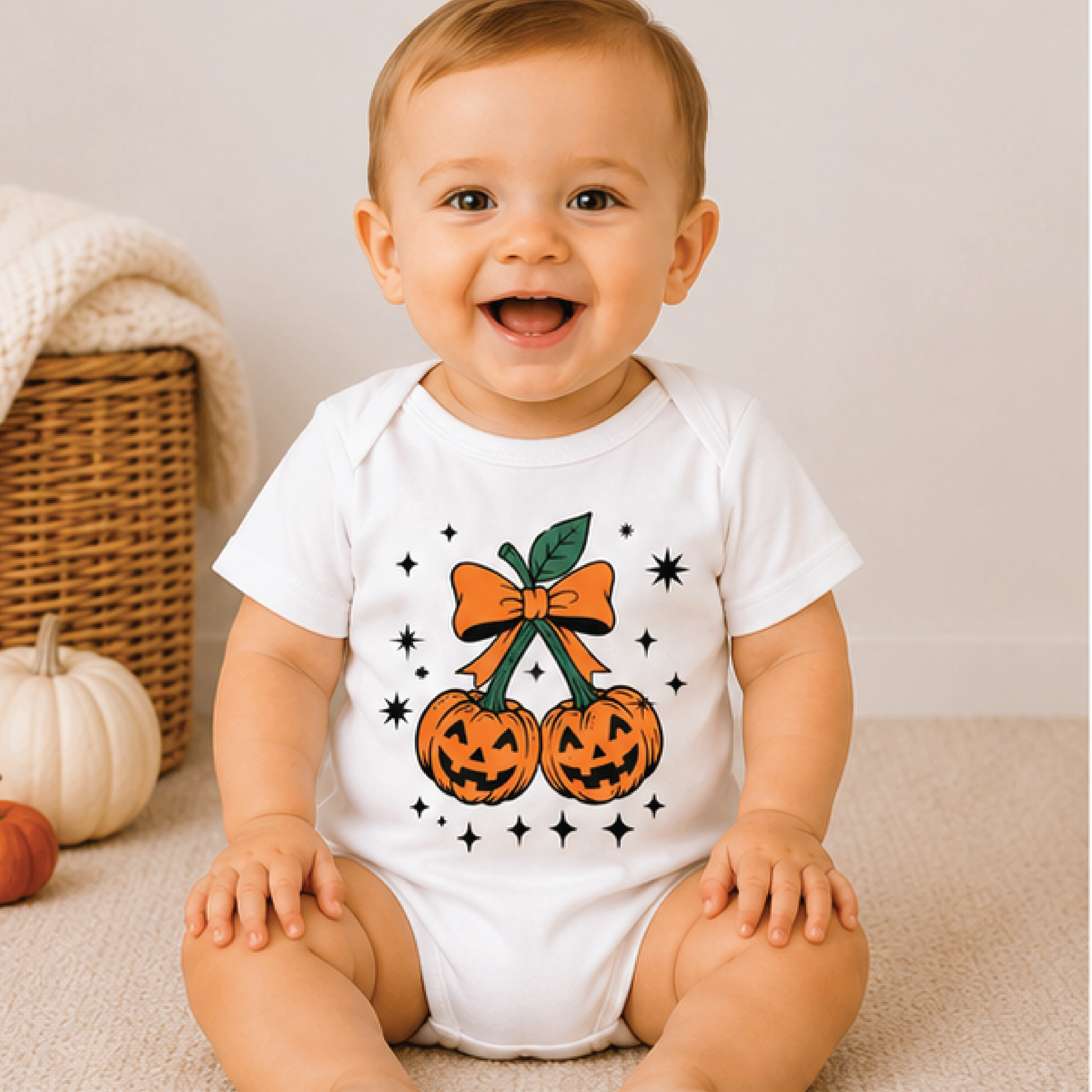pumpkin bow halloween kids shirt, jack o lantern toddler tee, cute pumpkin cherry fall shirt, spooky season kids outfit