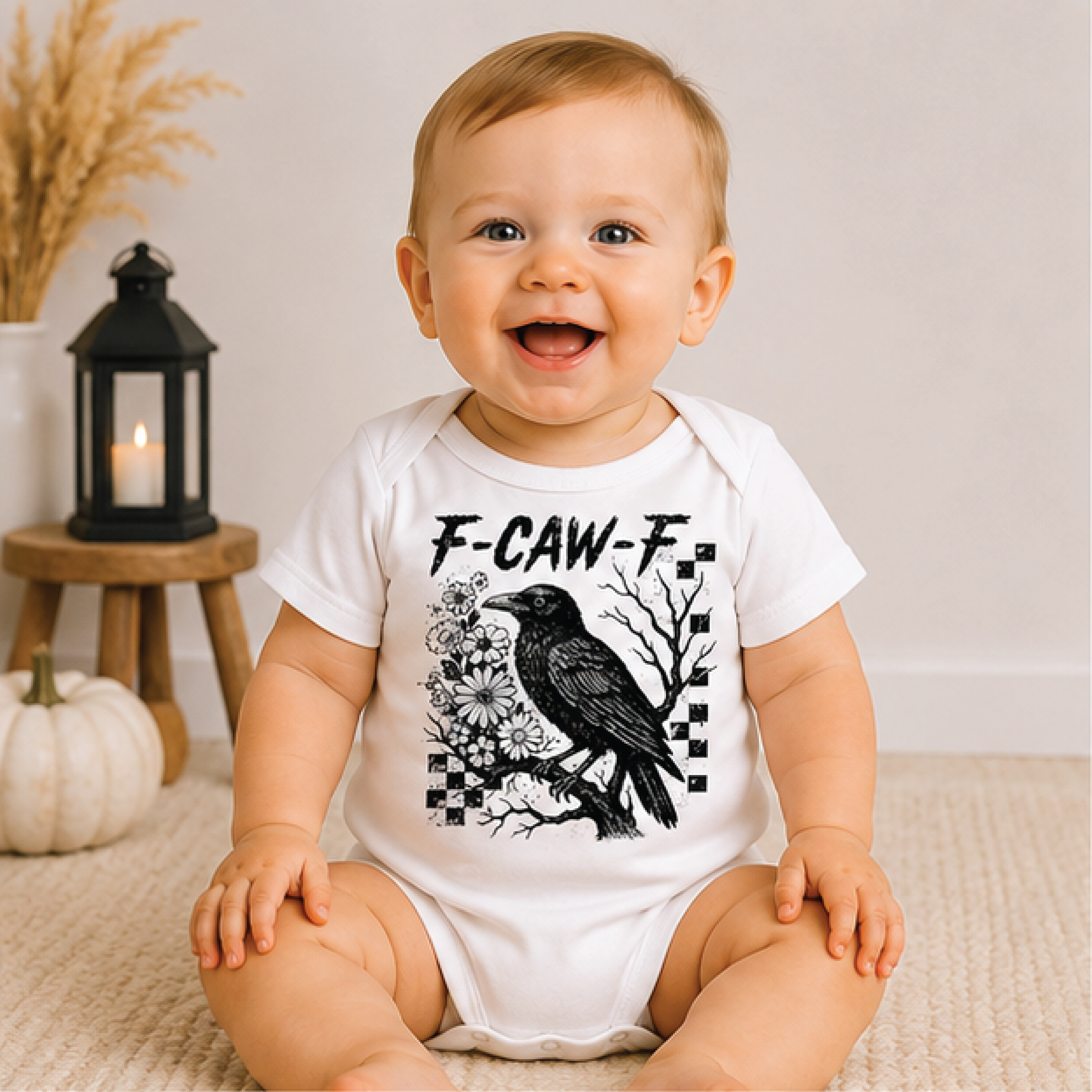 funny crow halloween kids shirt, f caw f spooky toddler tee, gothic raven fall t-shirt, cute crow halloween outfit for k