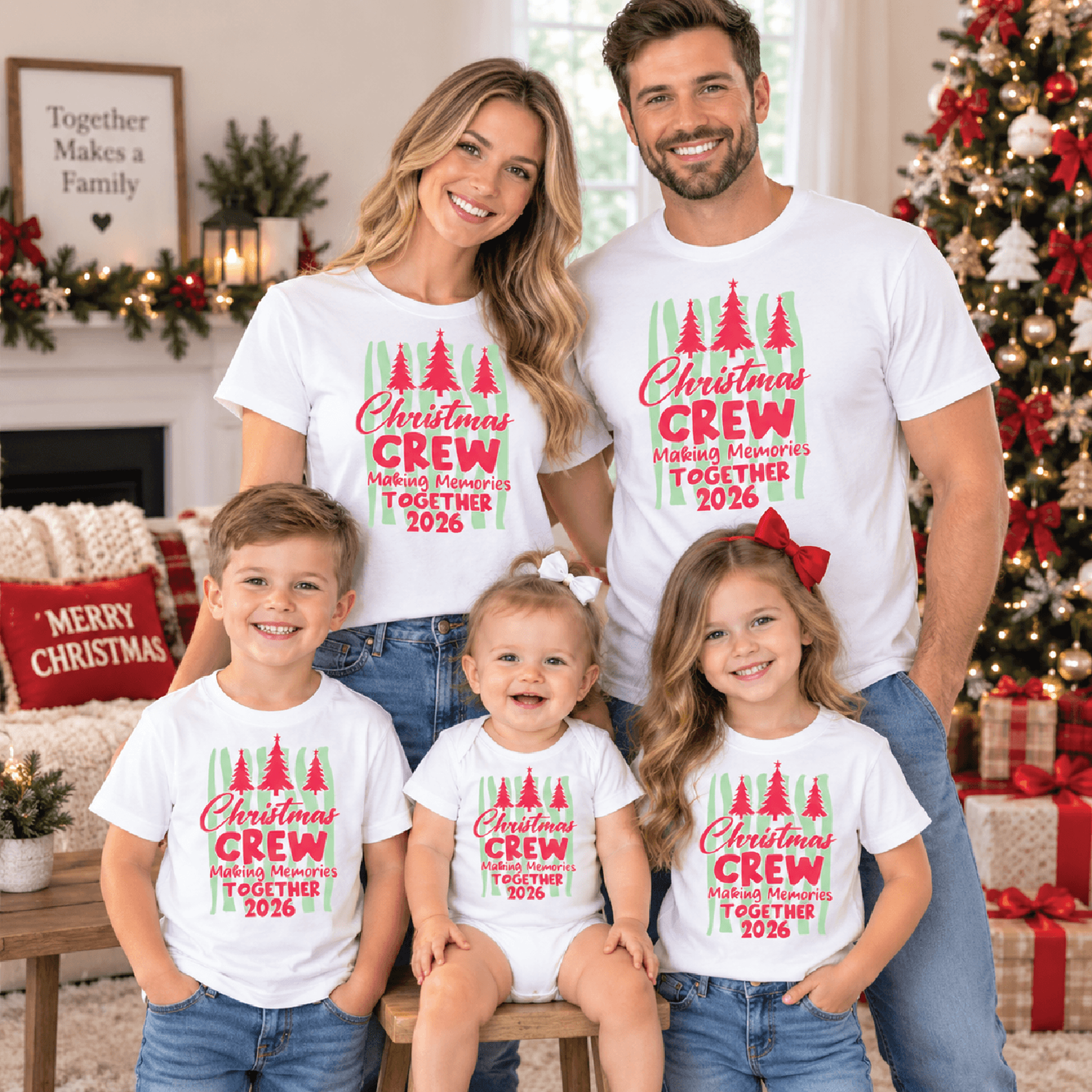 family christmas crew 2026 shirt, matching family christmas shirts, holiday crew outfit, family xmas tee, christmas gift