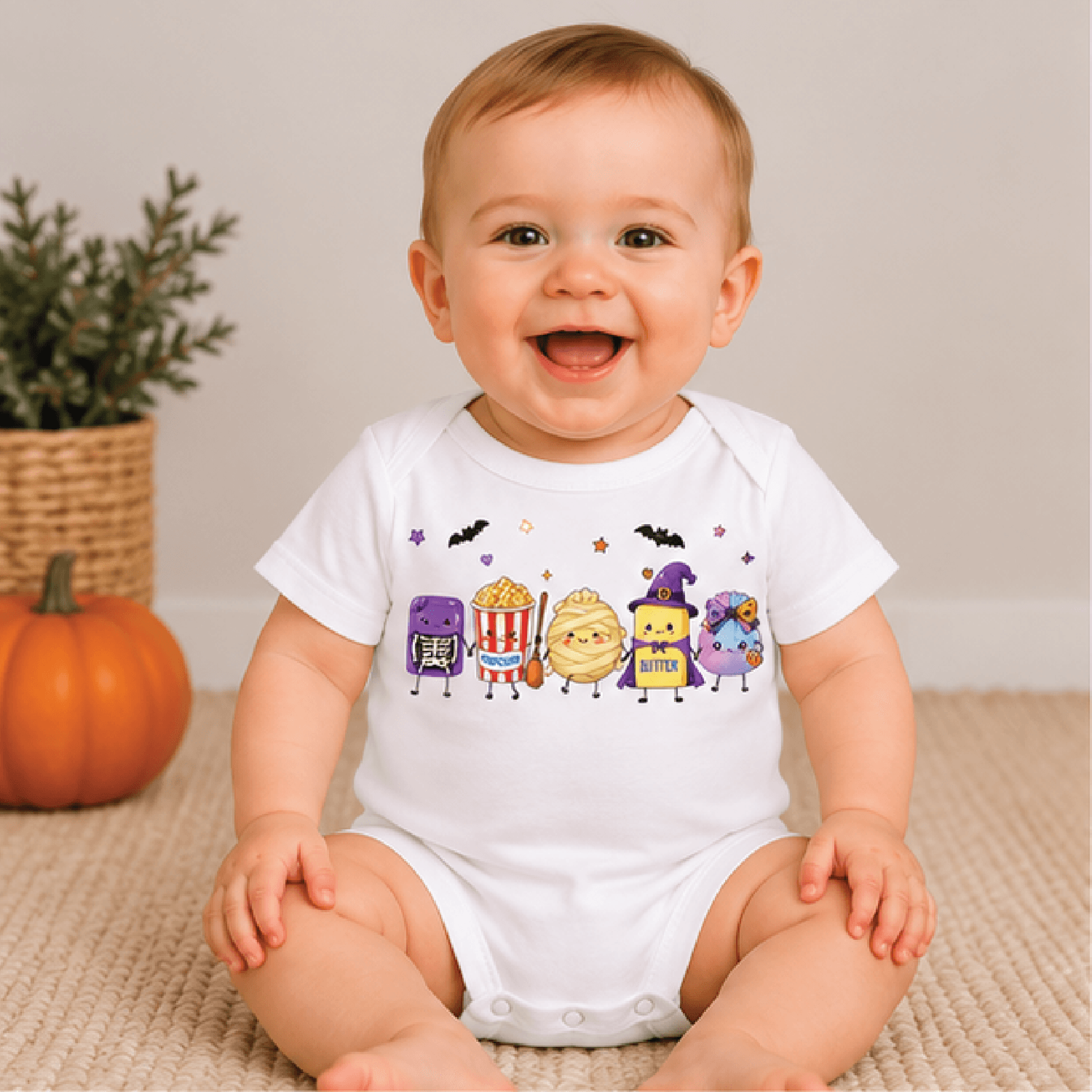 kawaii dumpling halloween kids t-shirt, cute squishy ghost toddler tee, spooky food kids shirt, halloween baby romper