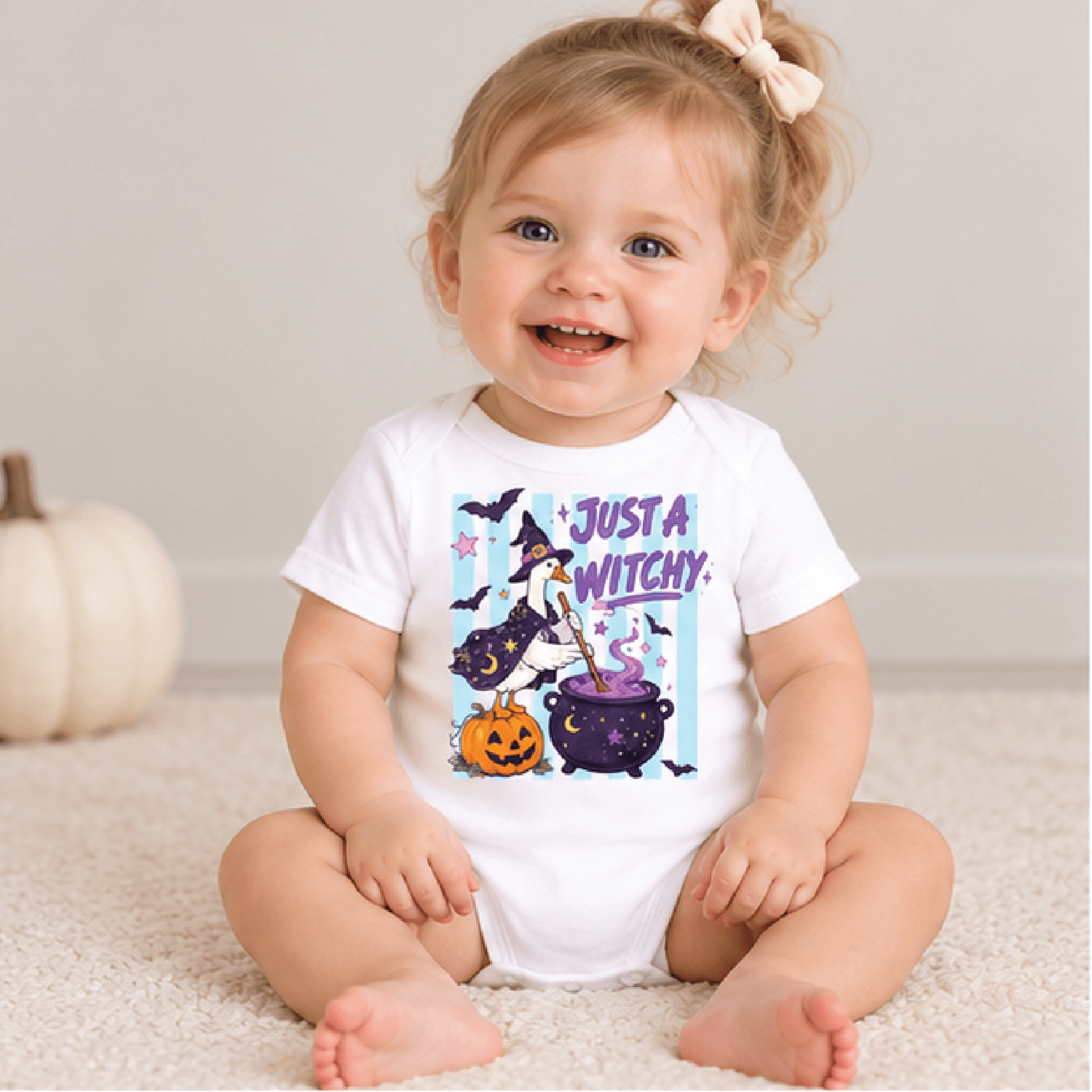 just a witchy goose halloween kids t-shirt, funny witch goose toddler tee, spooky season shirt, halloween baby romper
