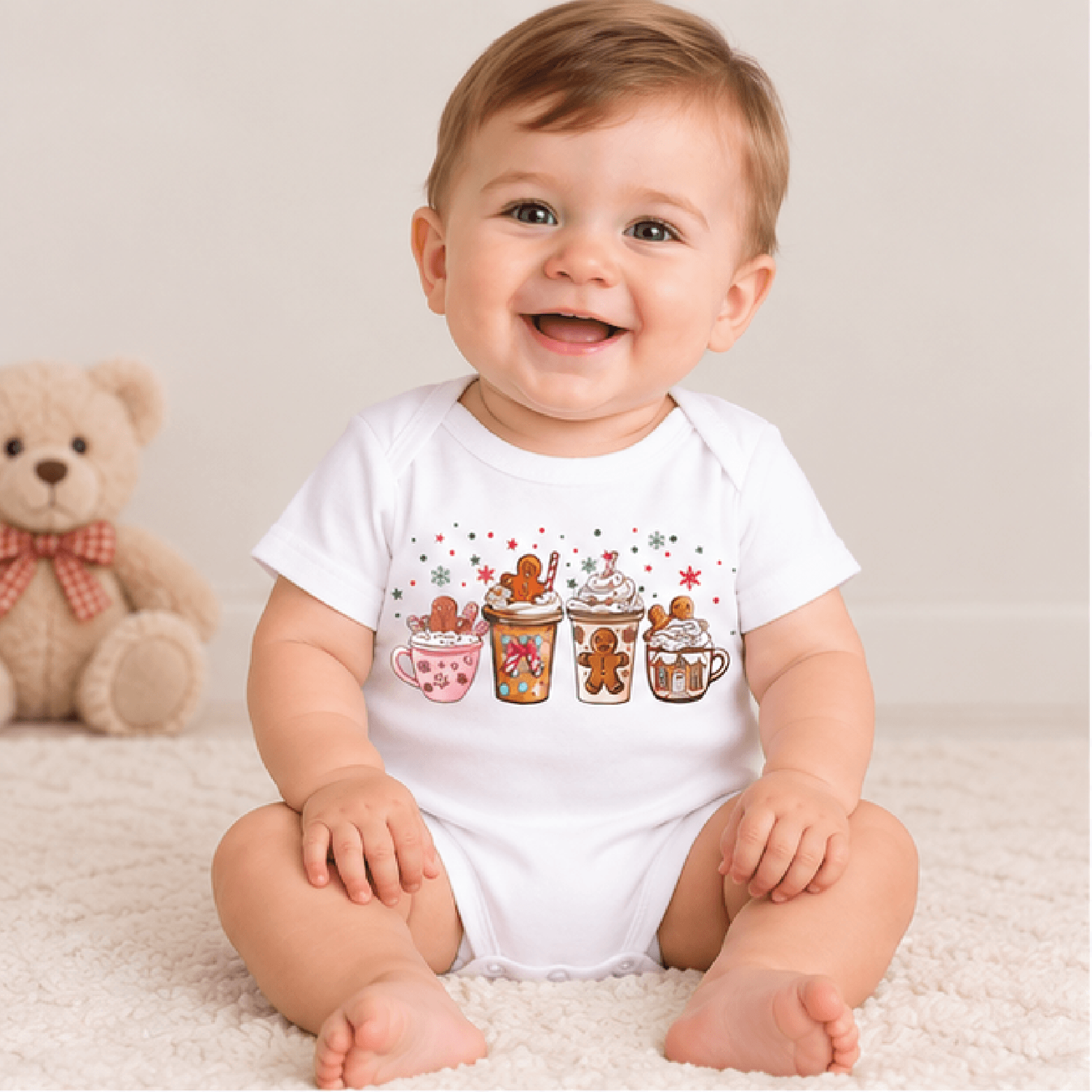 gingerbread christmas kids t-shirt, cute gingerbread toddler tee, sweet holiday cookie shirt, christmas baby romper