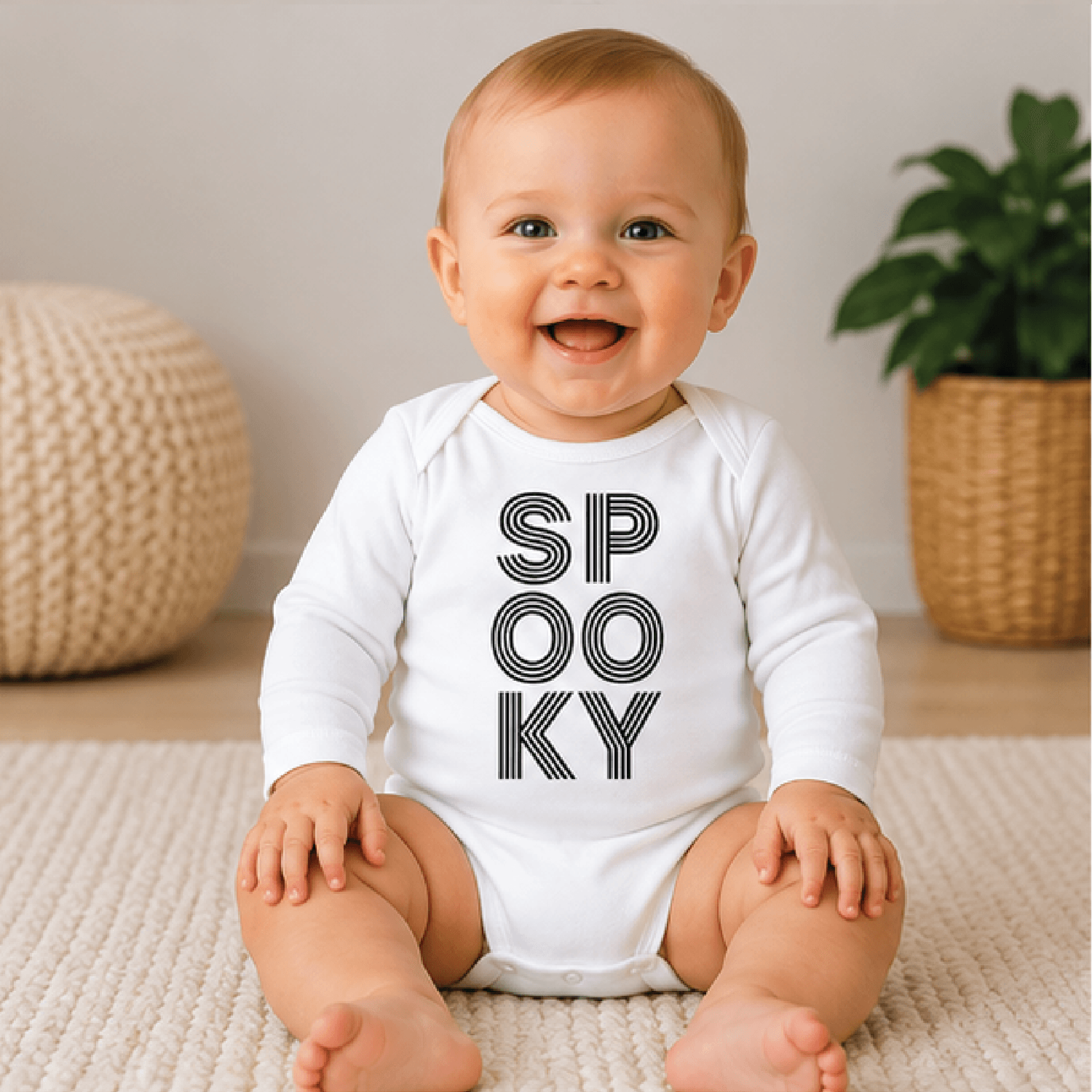 spooky halloween kids t-shirt, matching sibling spooky tee, cute pumpkin toddler shirt, halloween baby romper