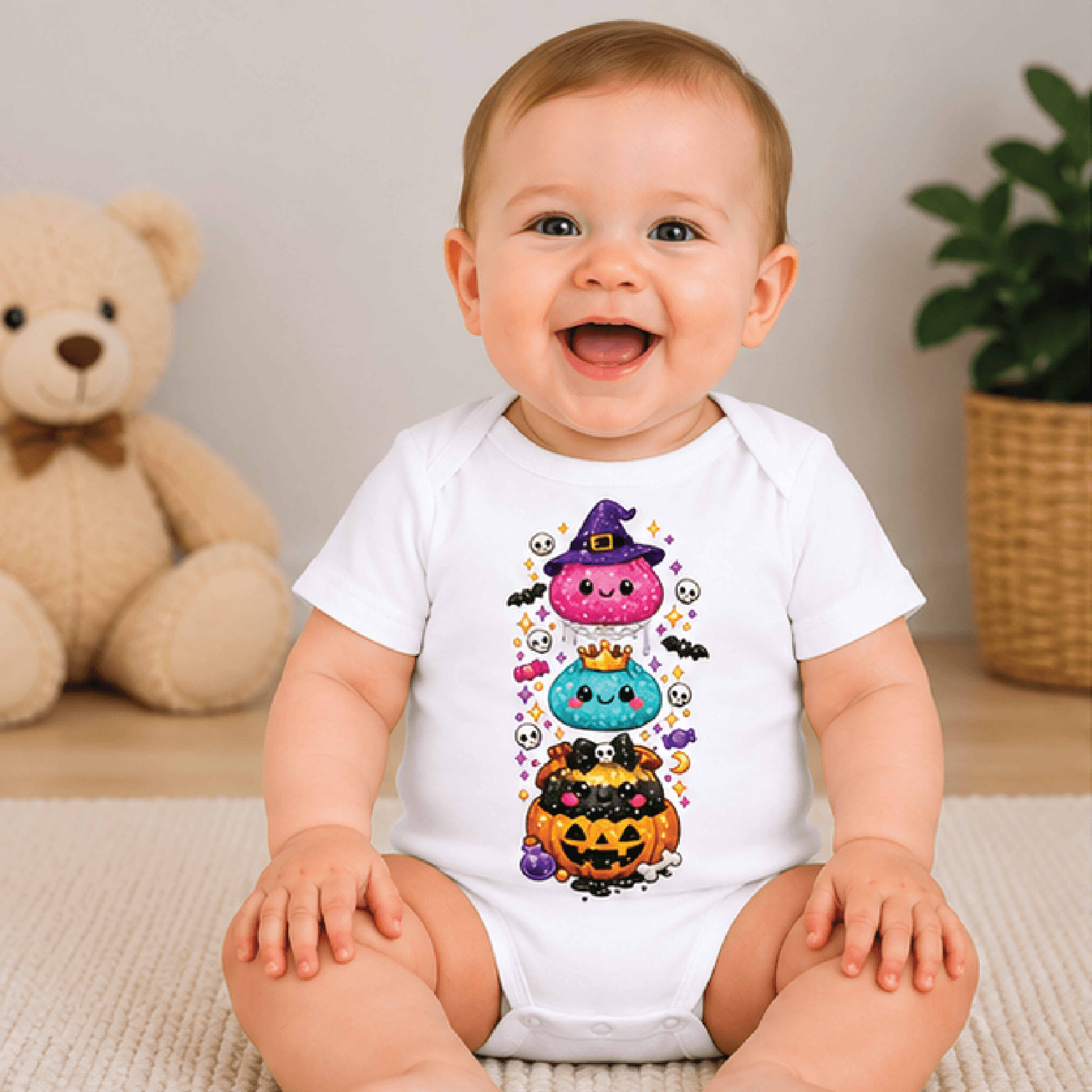 kawaii spooky dumpling kids t-shirt, cute halloween food toddler tee, funny dumpling shirt, halloween baby romper