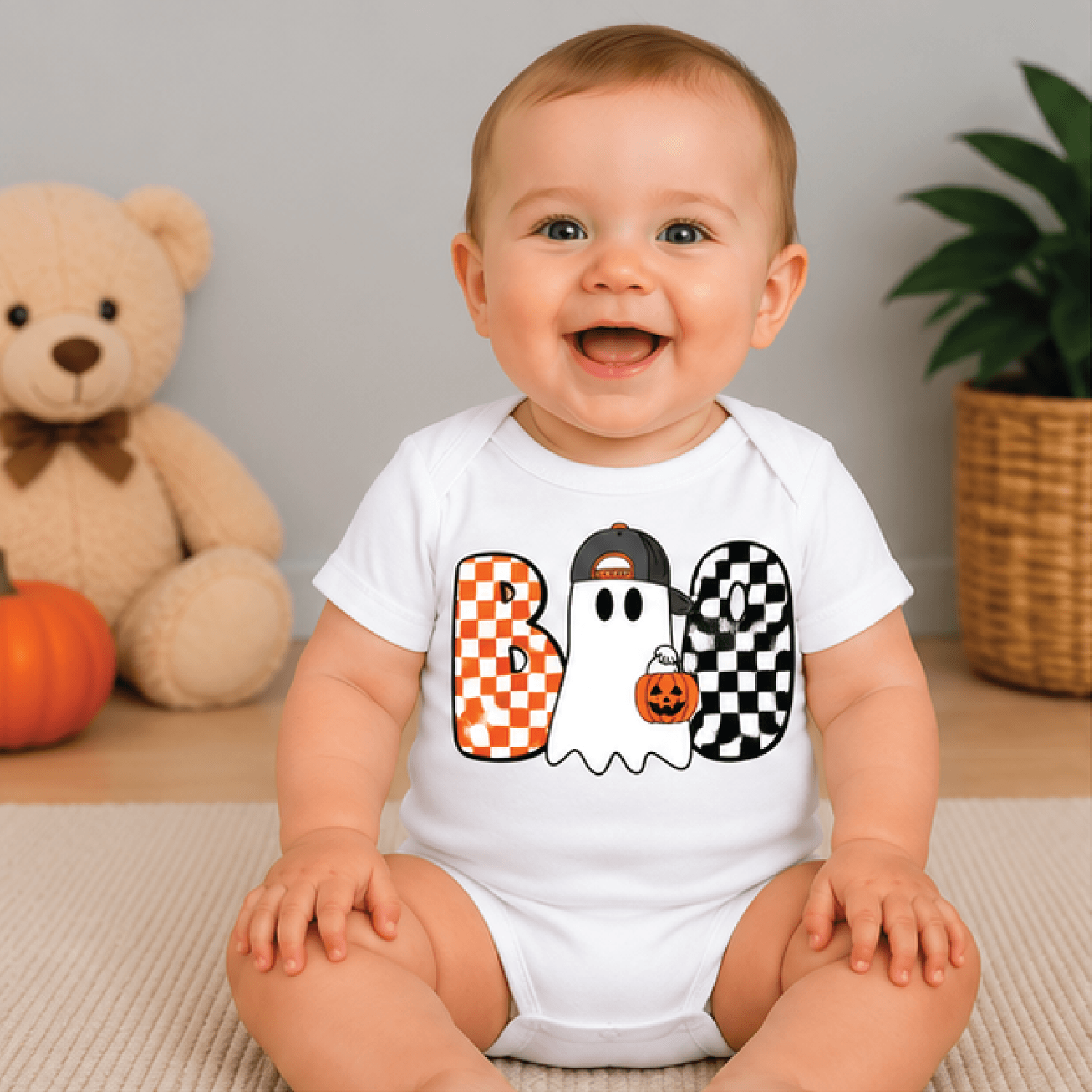 boo halloween kids t-shirt, cute spooky ghost toddler tee, retro boo shirt for boys girls, halloween baby romper