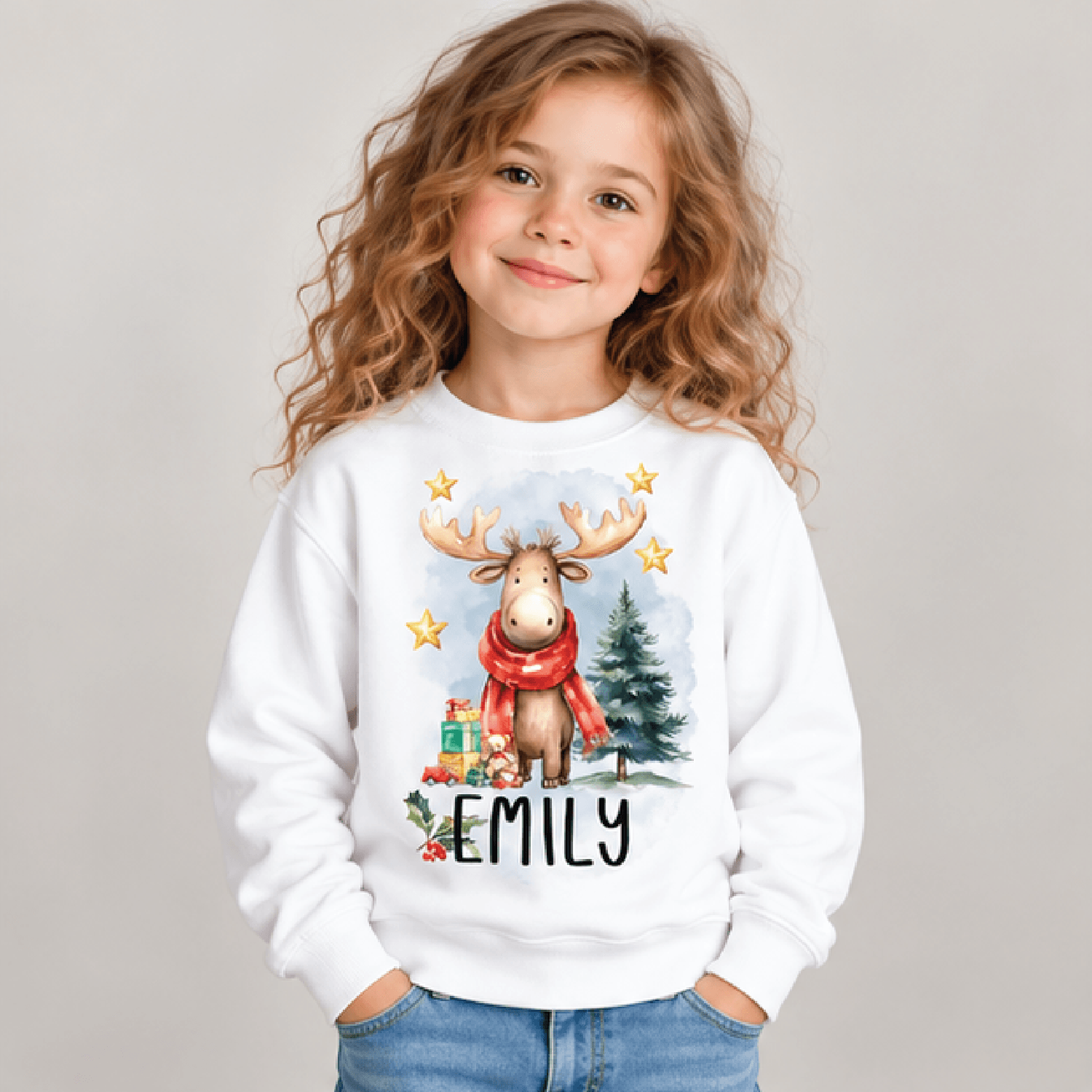 festive santa christmas sweatshirt, kids youth unisex vintage holiday crewneck, cute jolly santa winter sweater gift