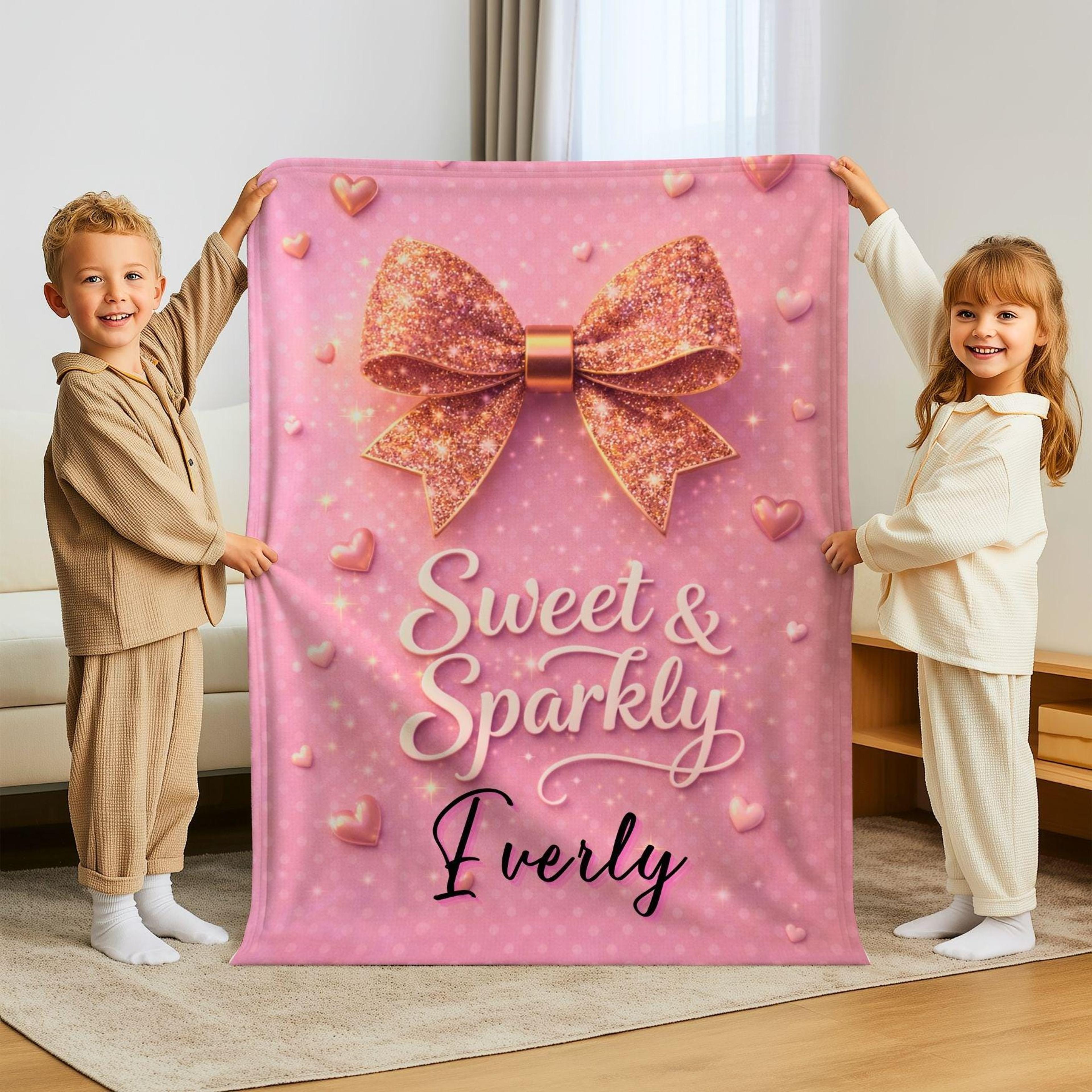 personalized baby princess blanket, custom name sherpa blanket, baby girl gift, princess nursery blanket, newborn gift
