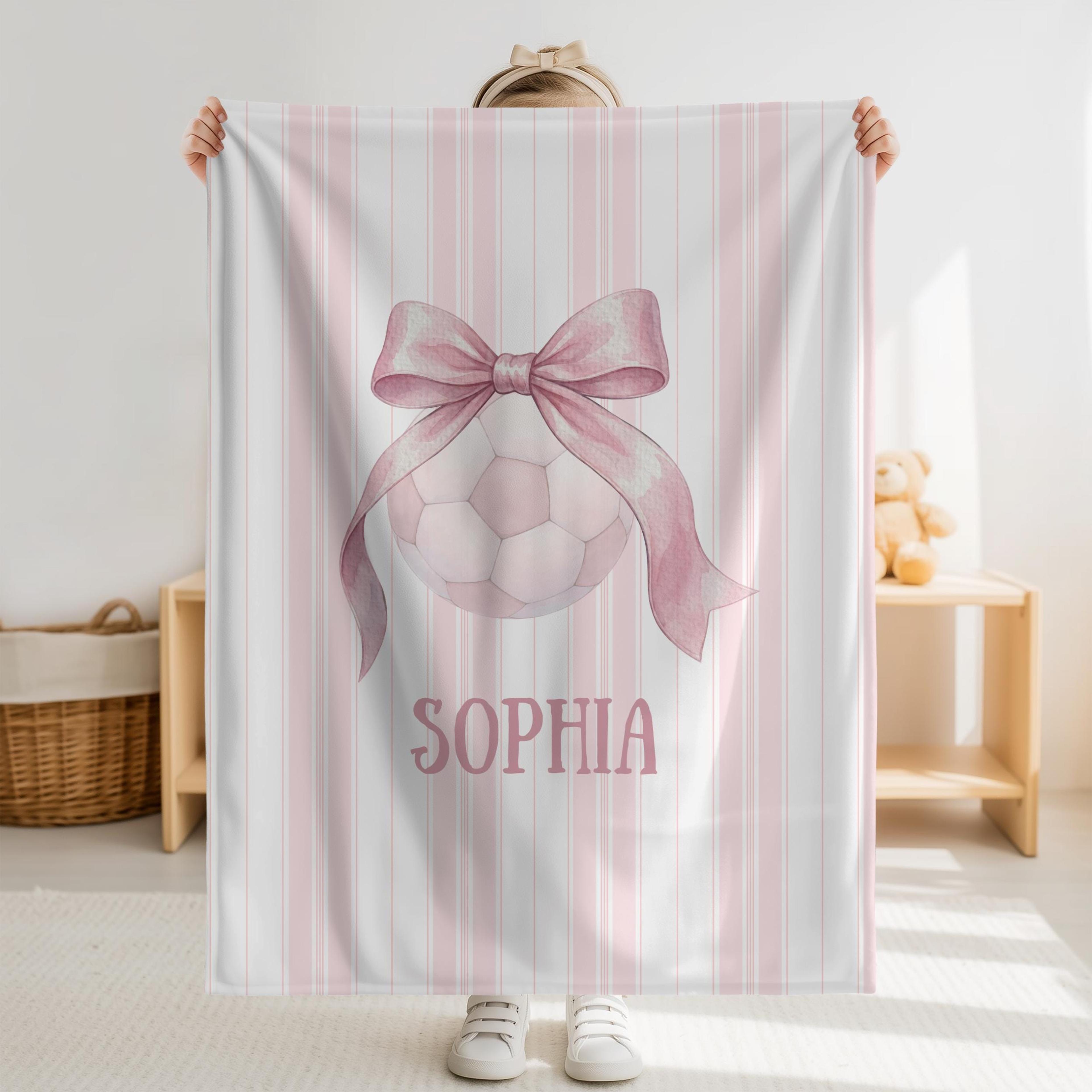 personalized soccer blanket, custom name sherpa blanket, girls soccer blanket, soccer player gift, soccer birthday gift