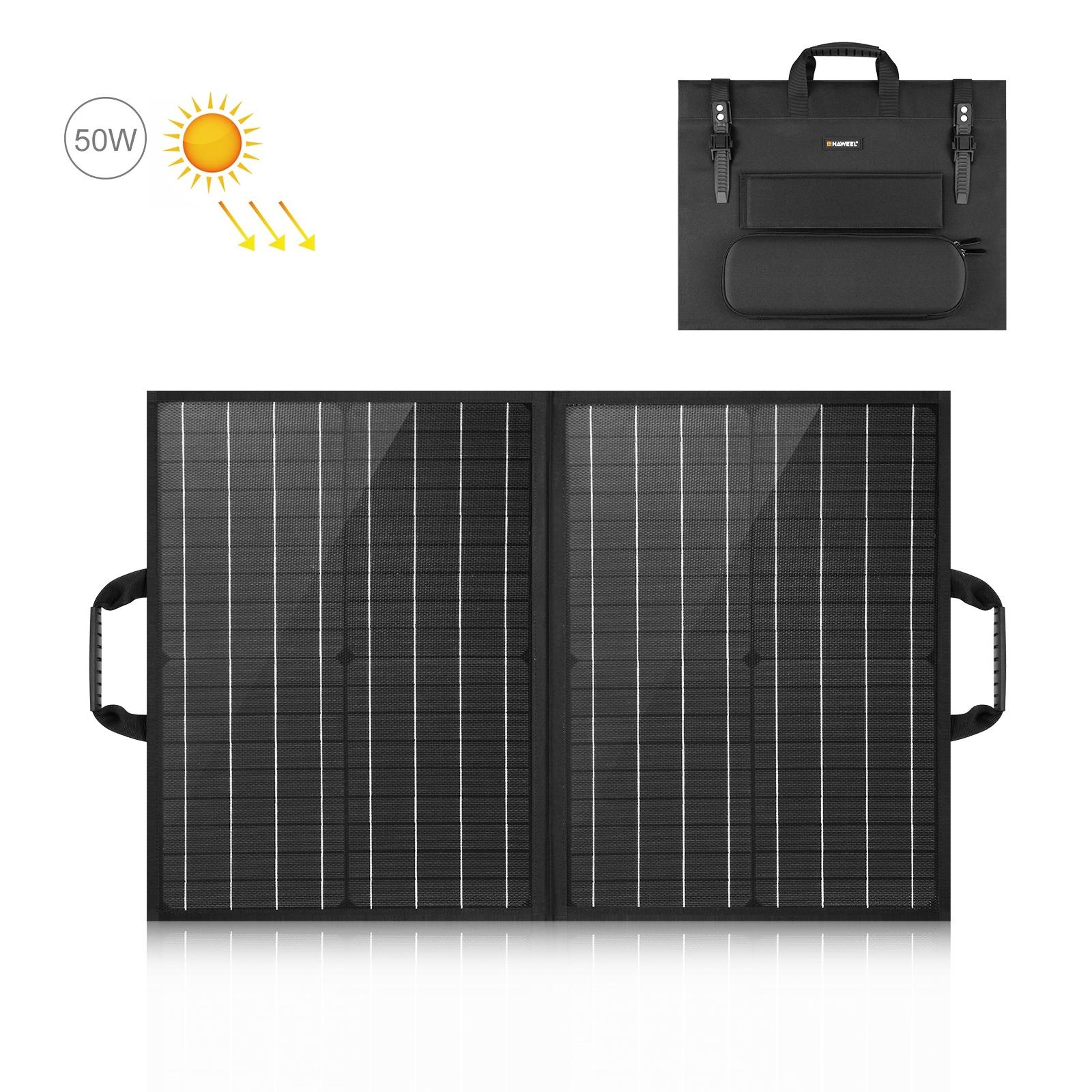 haweel foldable solar panel charger portable camping usb power bag