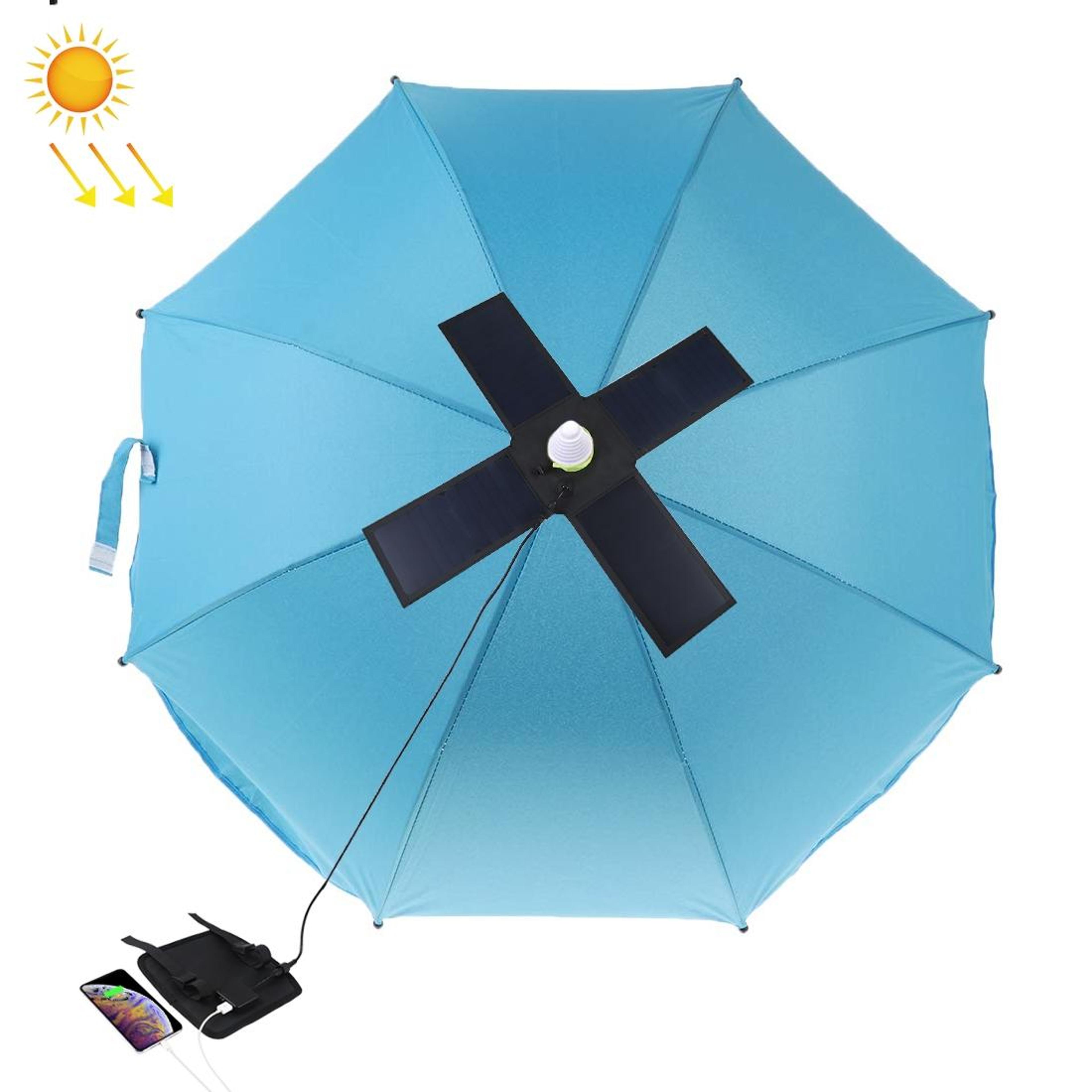 haweel 28w foldable solar panel charger for umbrellas with dual usb fast charging