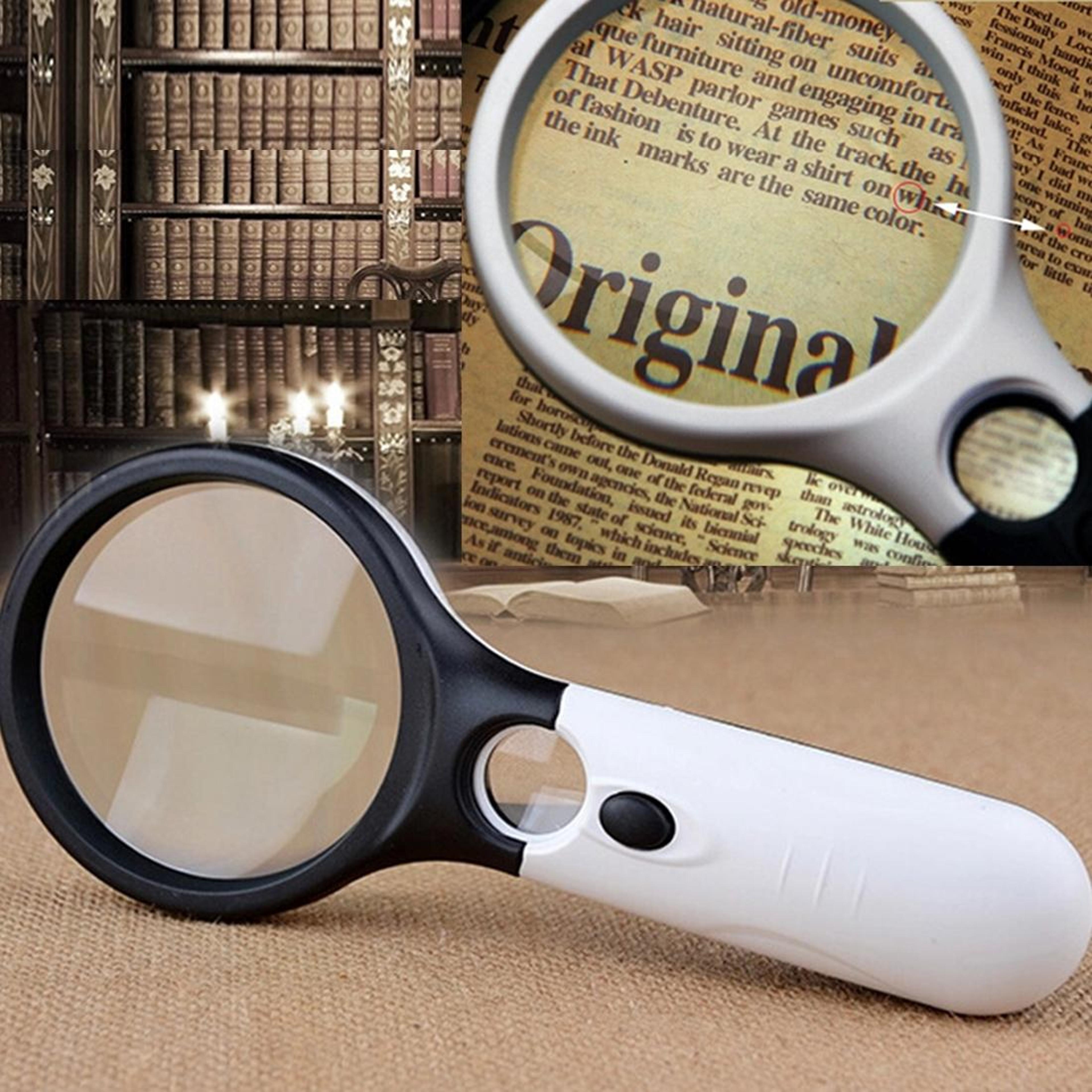 led reading magnifier glass for seniors, hobbyists & precision work