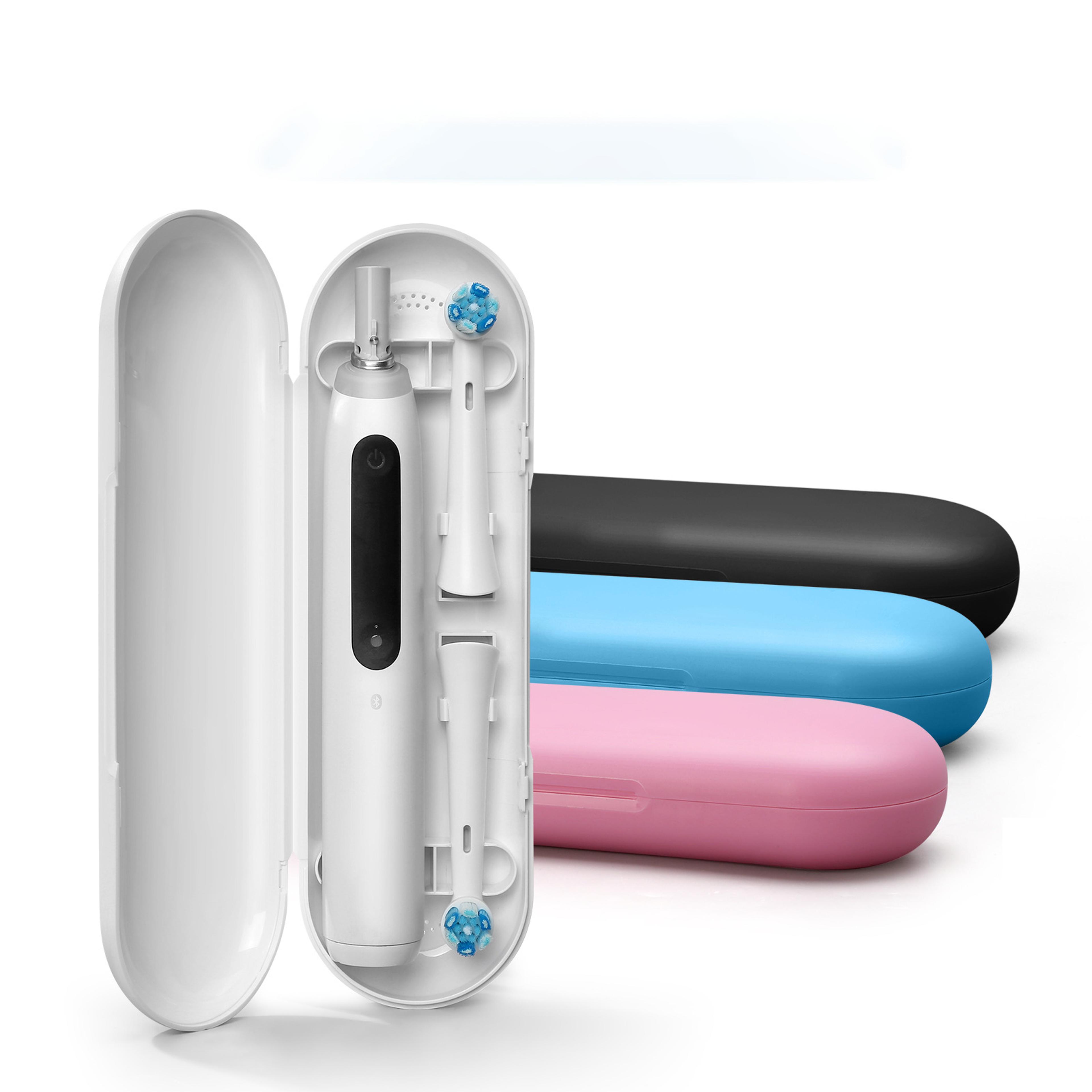 electric toothbrush travel box compatible with oralb io, portable dustproof toothbrush case for secure & hygienic
