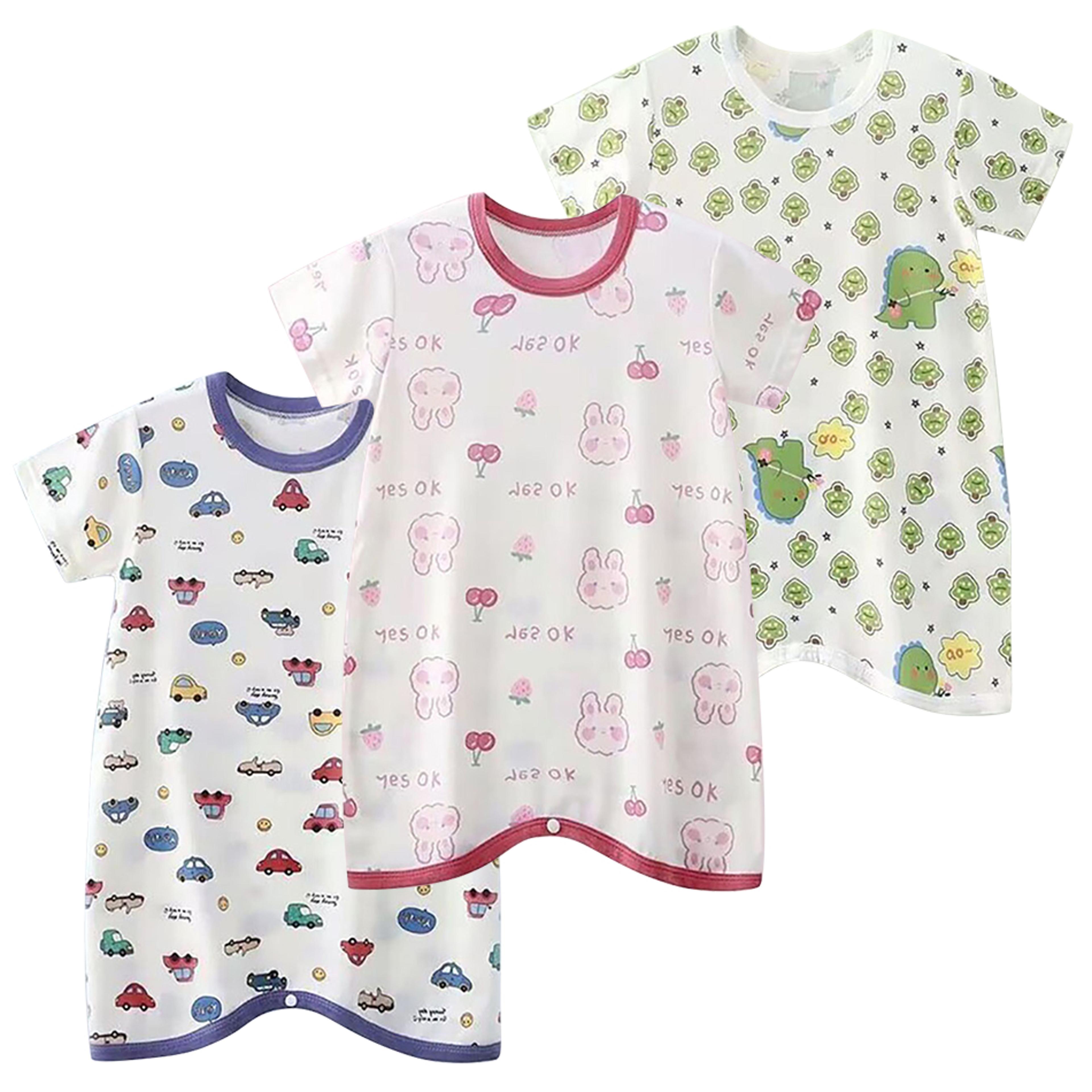 thin ice silk baby summer sleepsuit, unisex anti-kick sleepwear robes & cool comfort homewear
