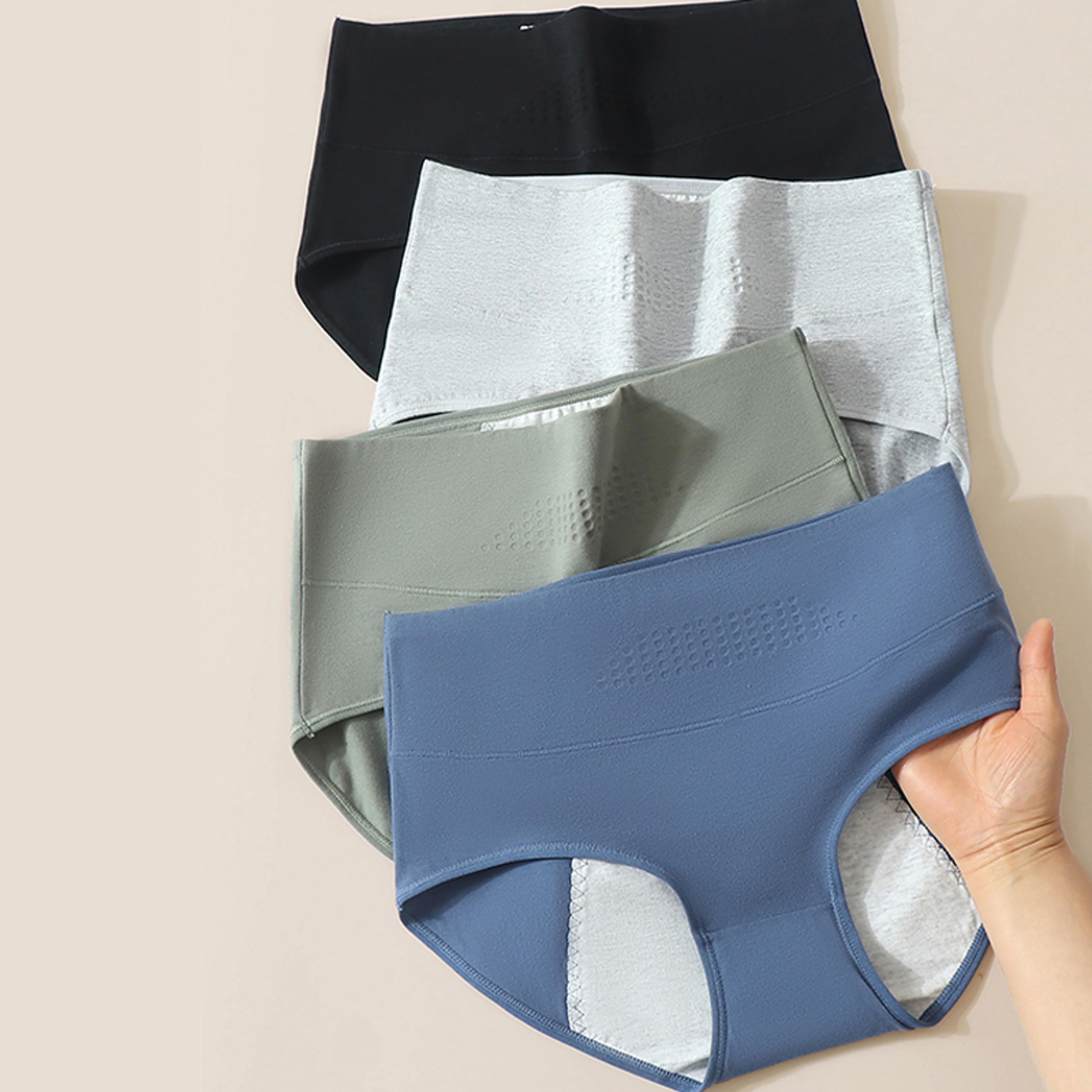 high waist leak proof menstrual womens panties, widen period cotton underwear physiological female briefs