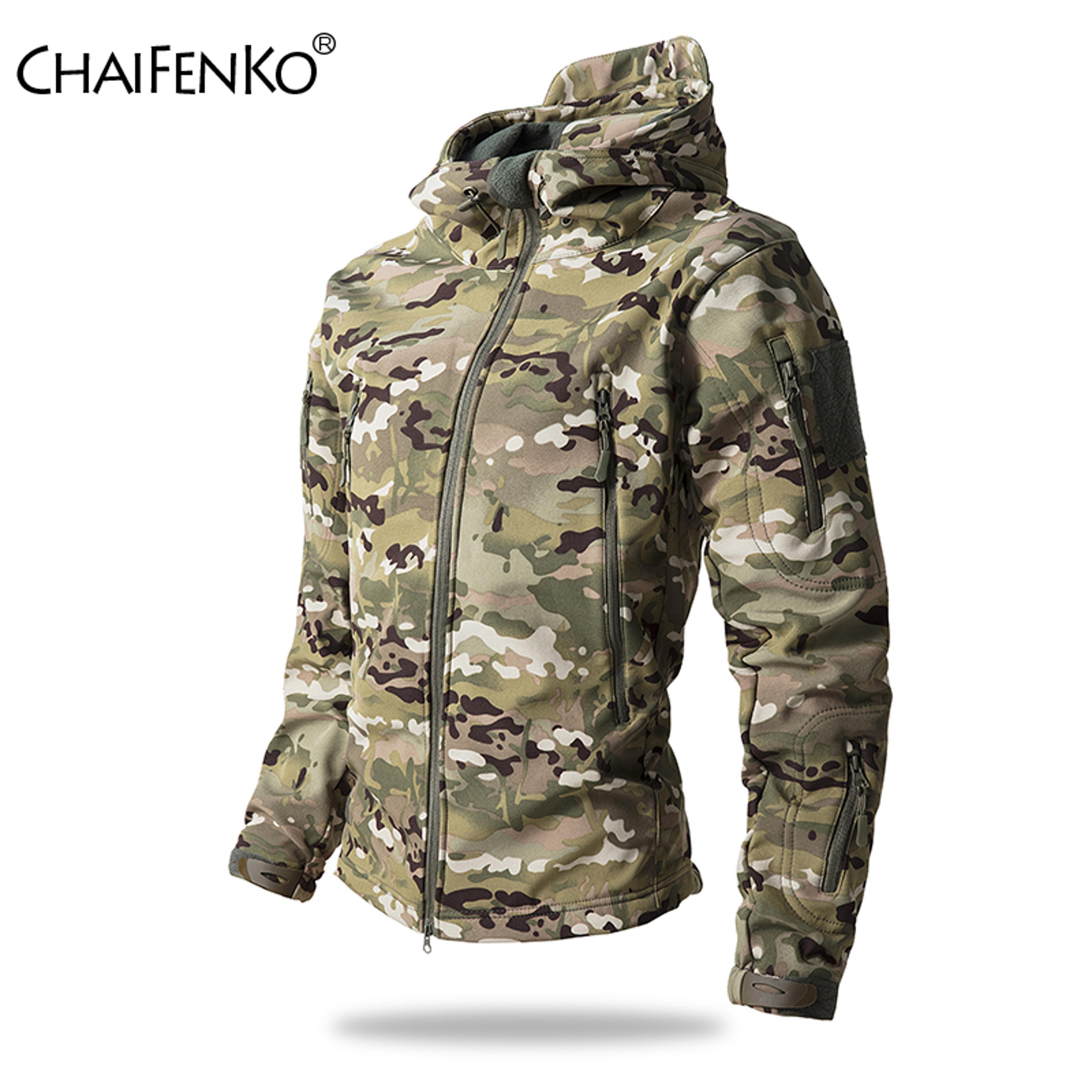mens lurker shark skin soft shell tactical jacket waterproof fleece hooded camouflage hunting coat outdoor autumn cloth