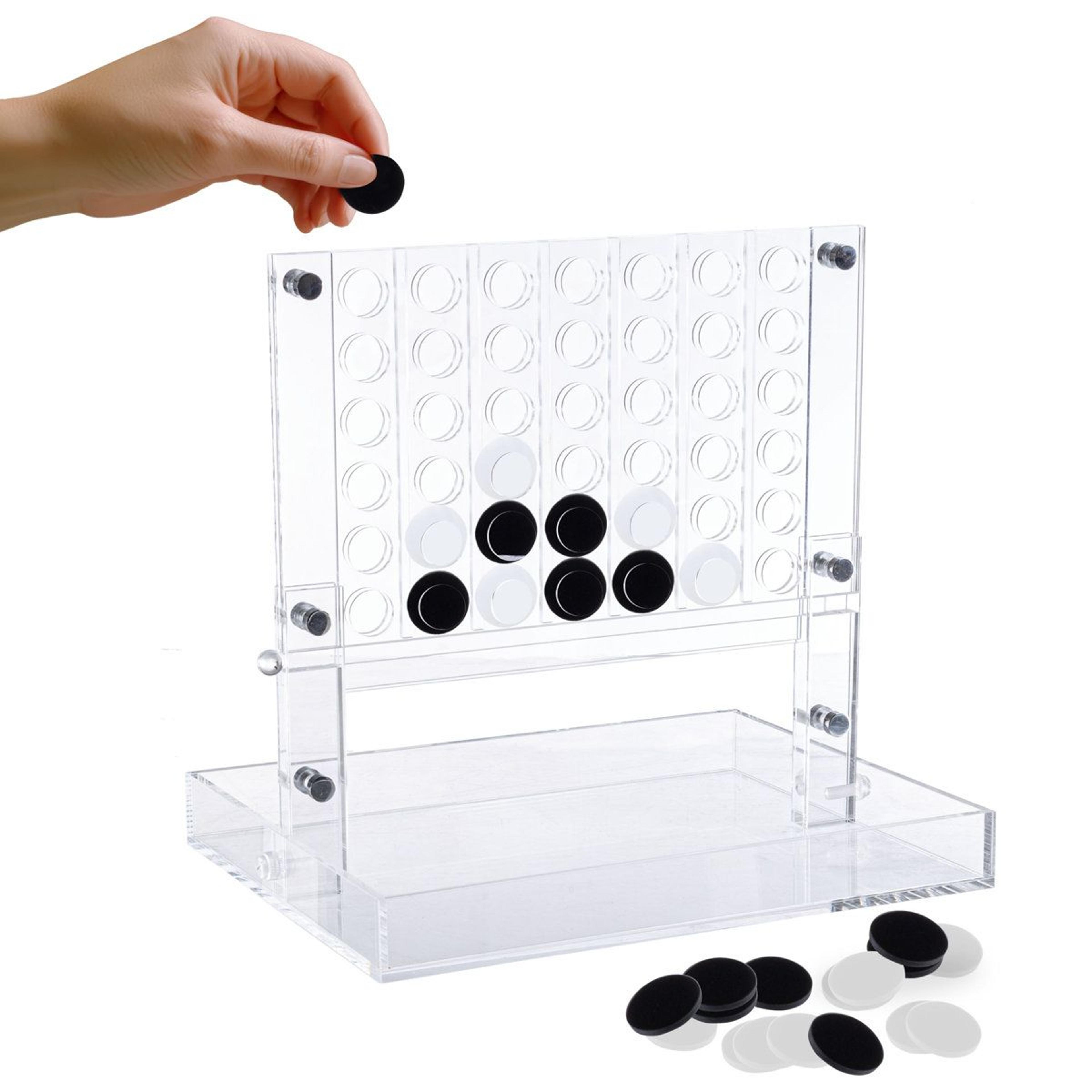 acrylic connect 4 strategy game modern tabletop decor family board game gift