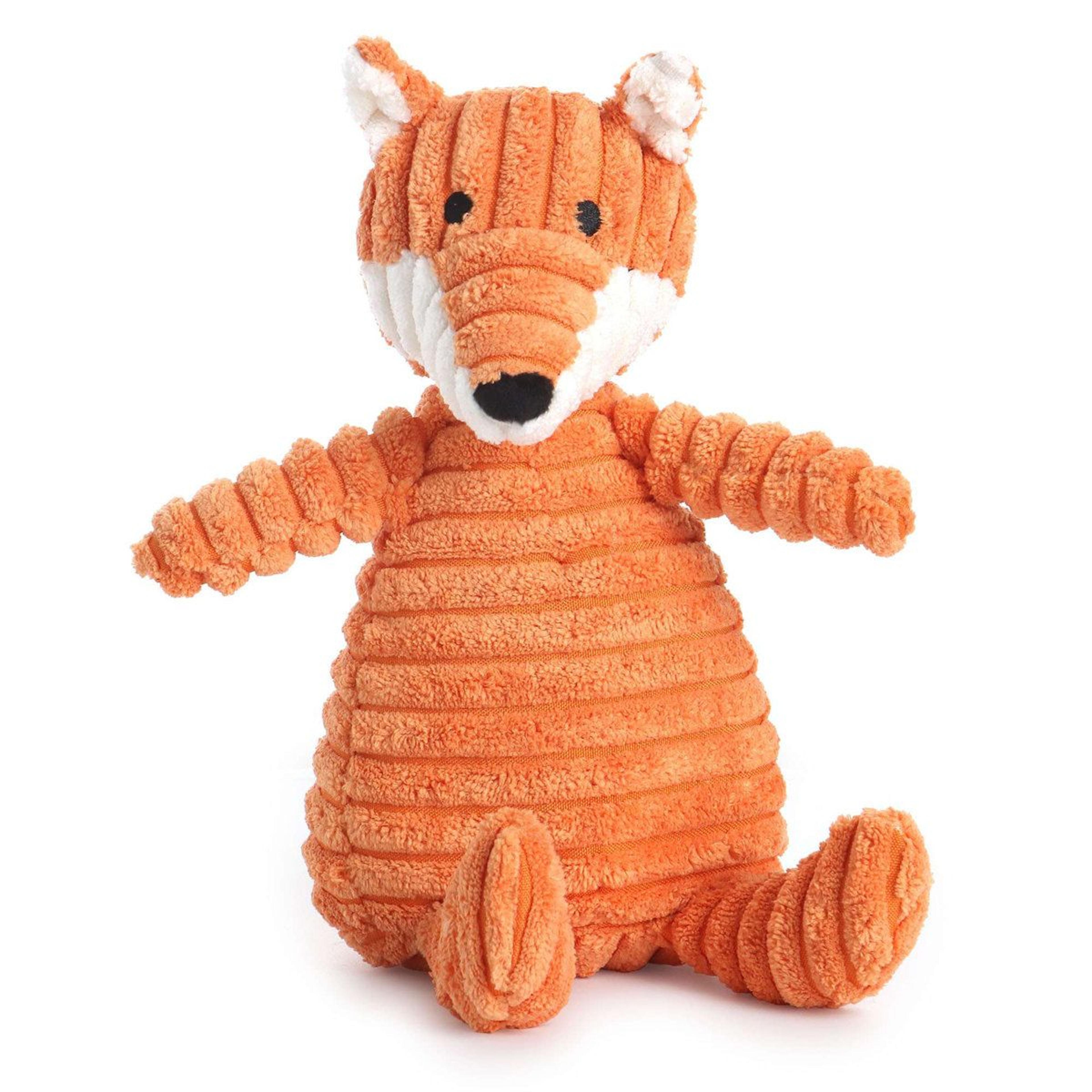 fox friend plush squeaky dog toy for chewing fetching and comfort