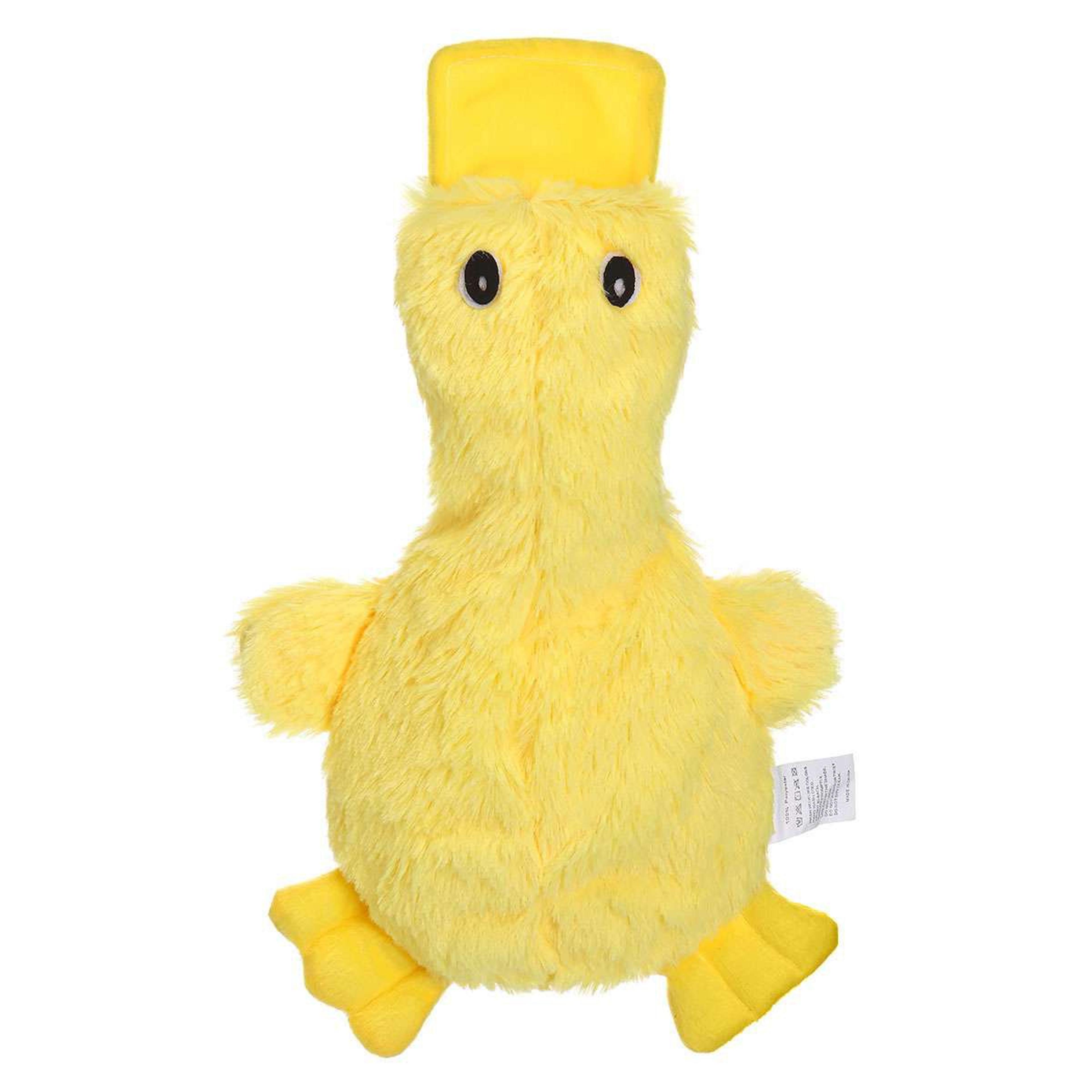quackyfun stuffing free squeaky plush duck dog toy