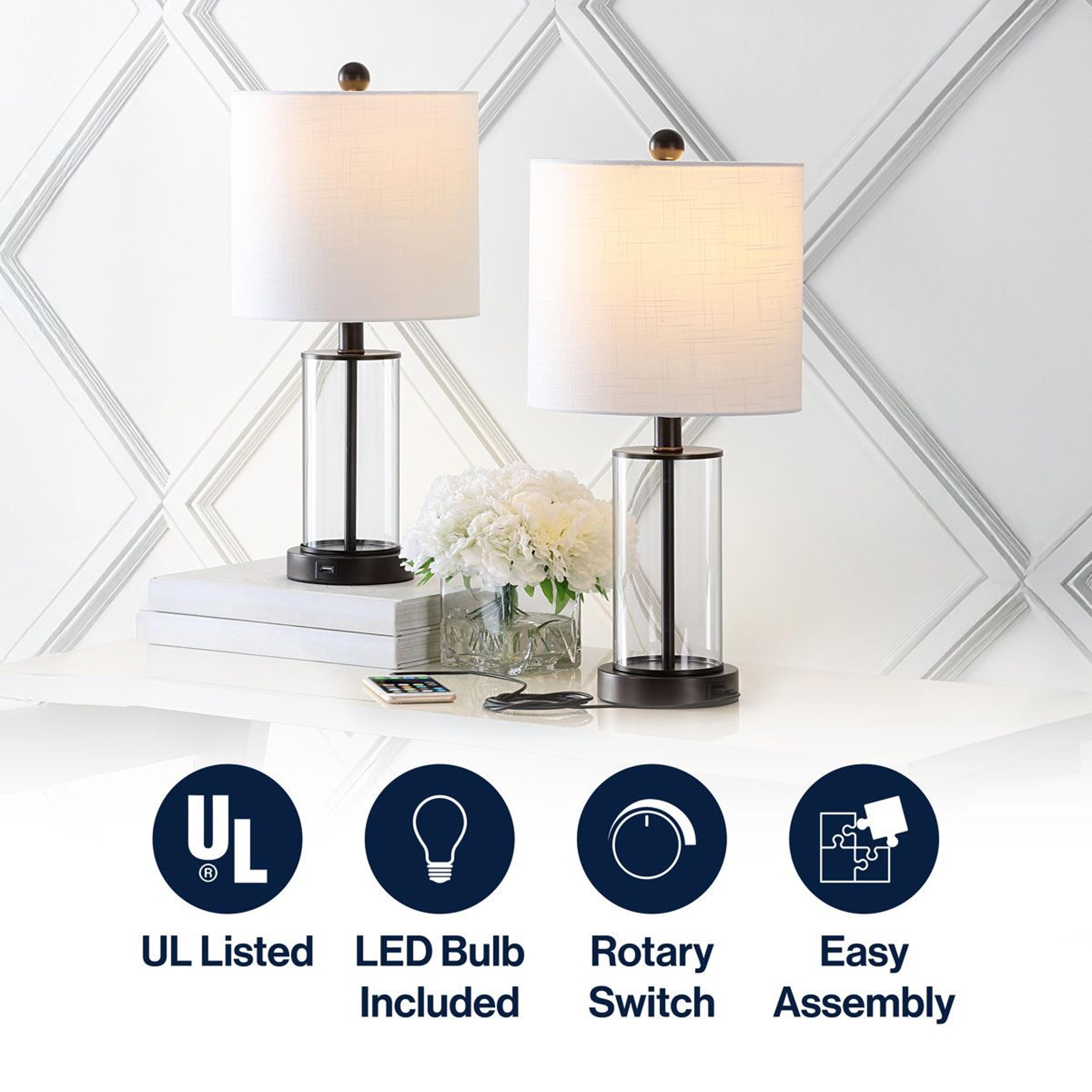 serkan modern bedside table lamps with usb ports set of 2