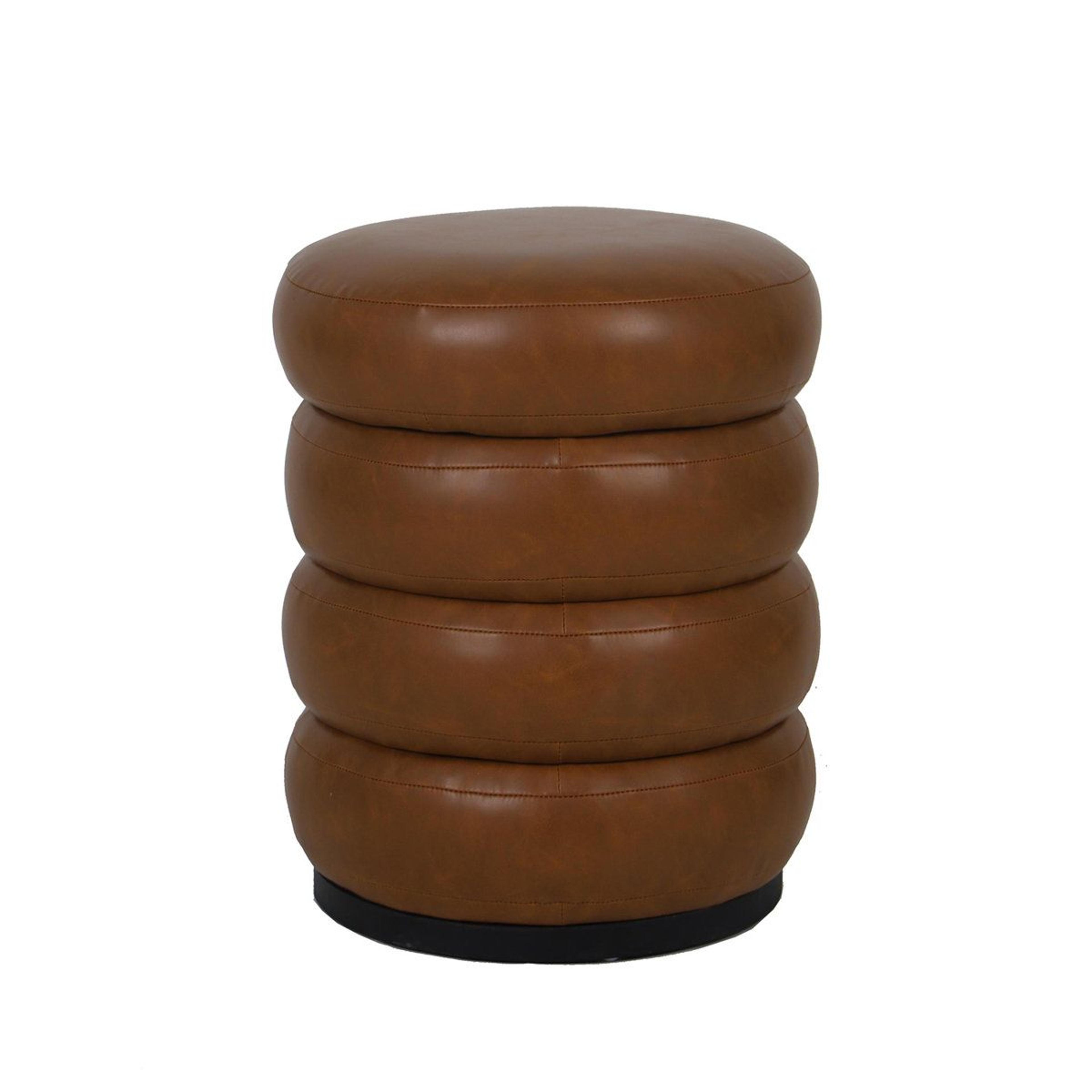 modern faux leather storage ottoman with hidden storage and padded footrest