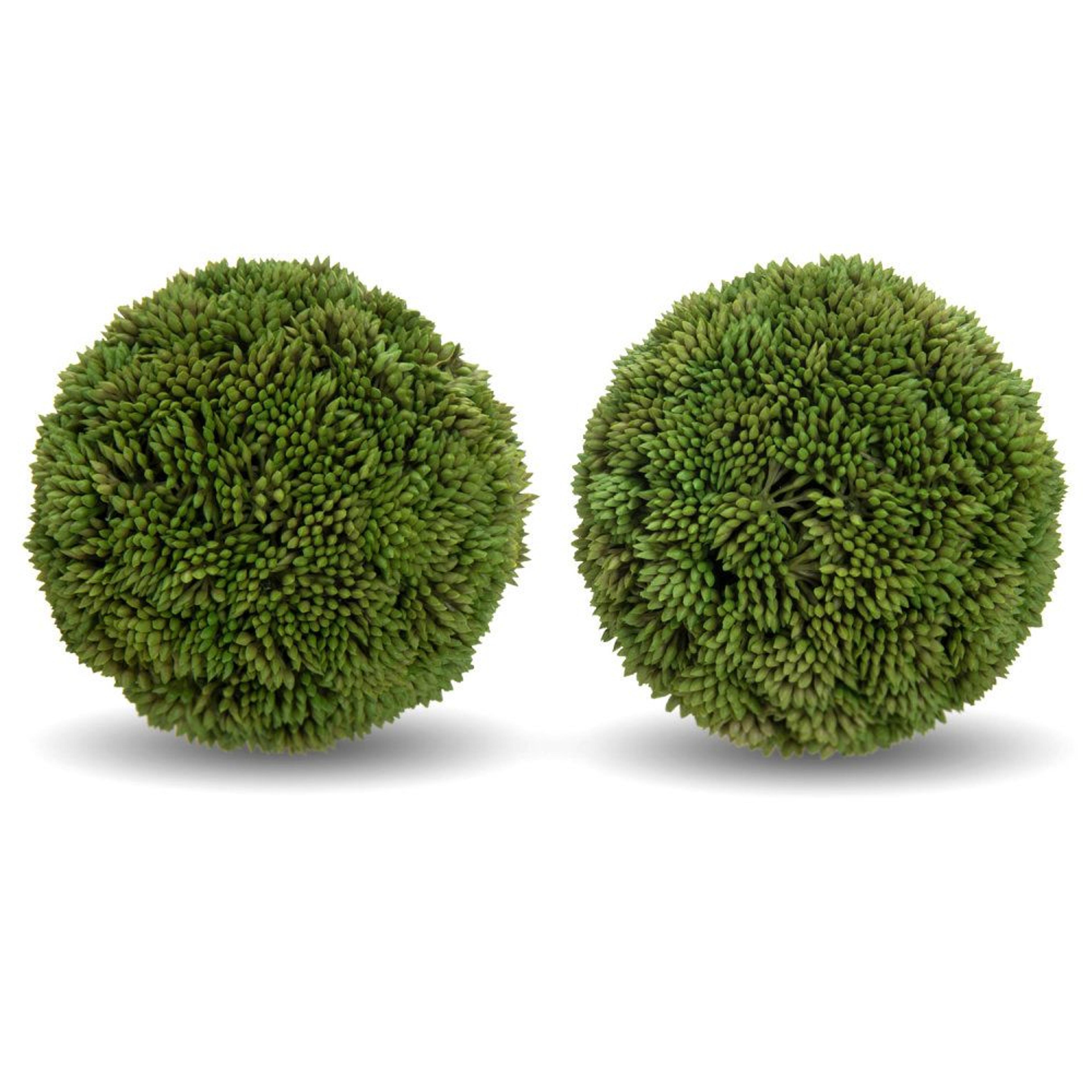 4 inch artificial boxwood balls green vase filler set of 2