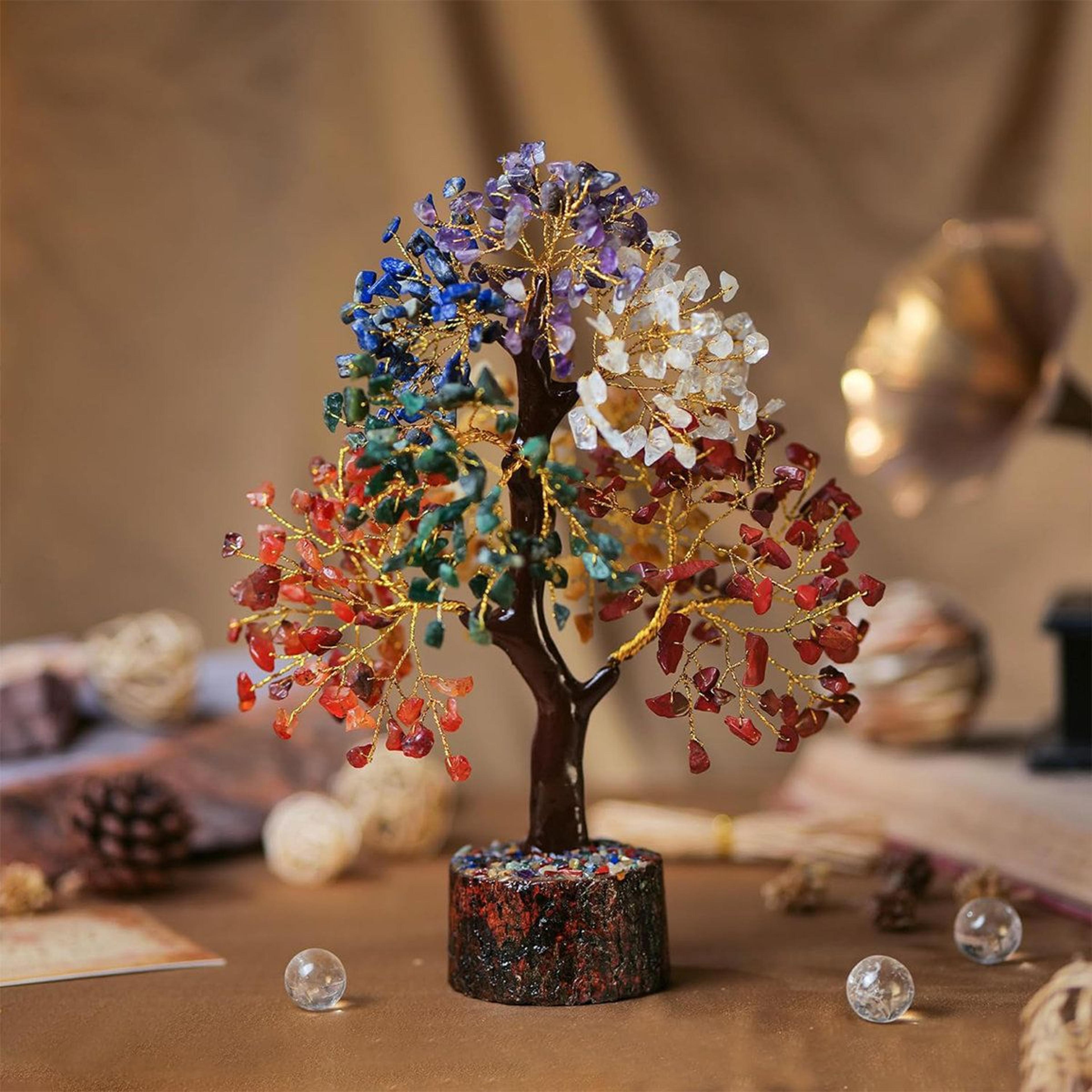 7 chakra crystal tree of life for positive energy and spiritual decor