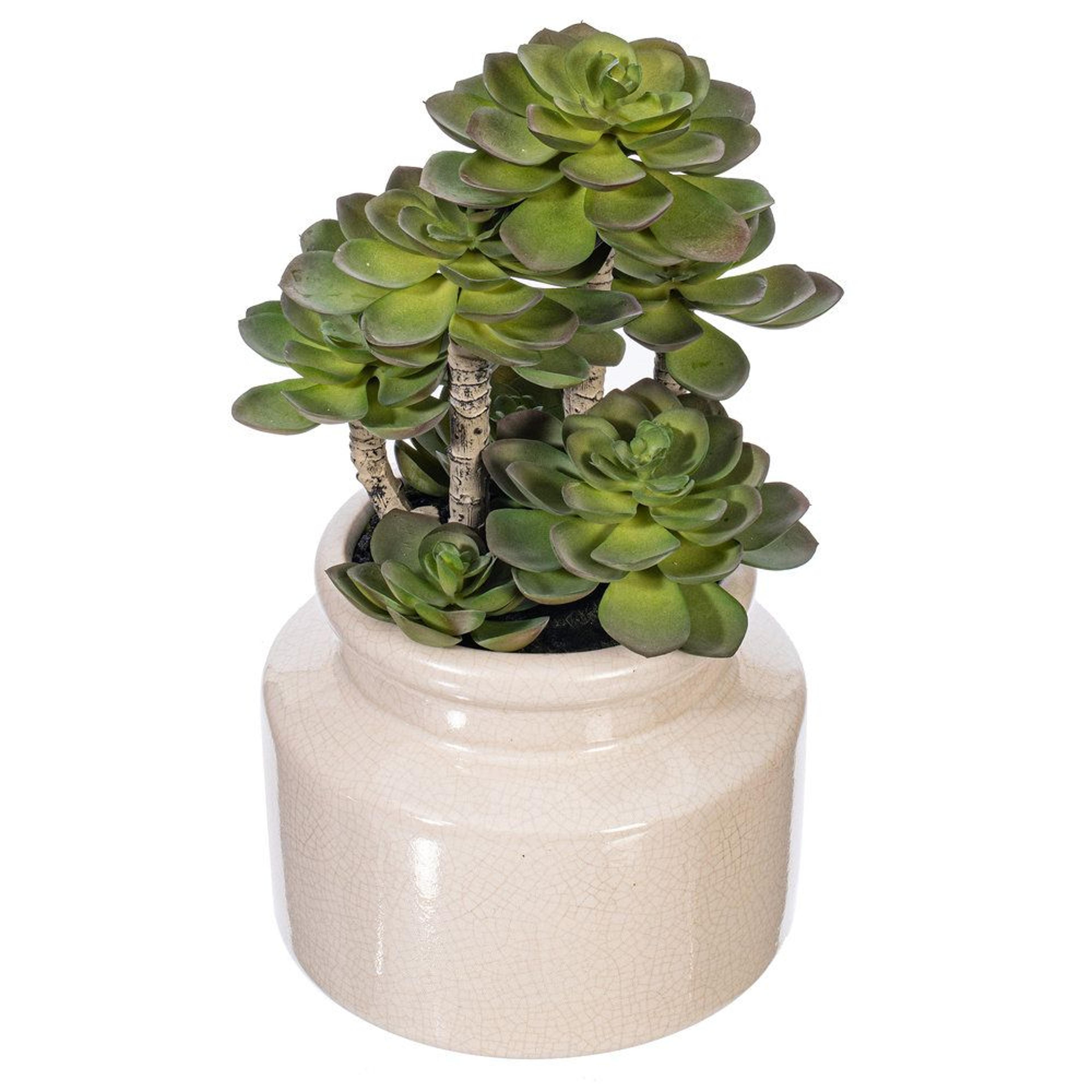 11 inch faux succulent plant in ceramic pot