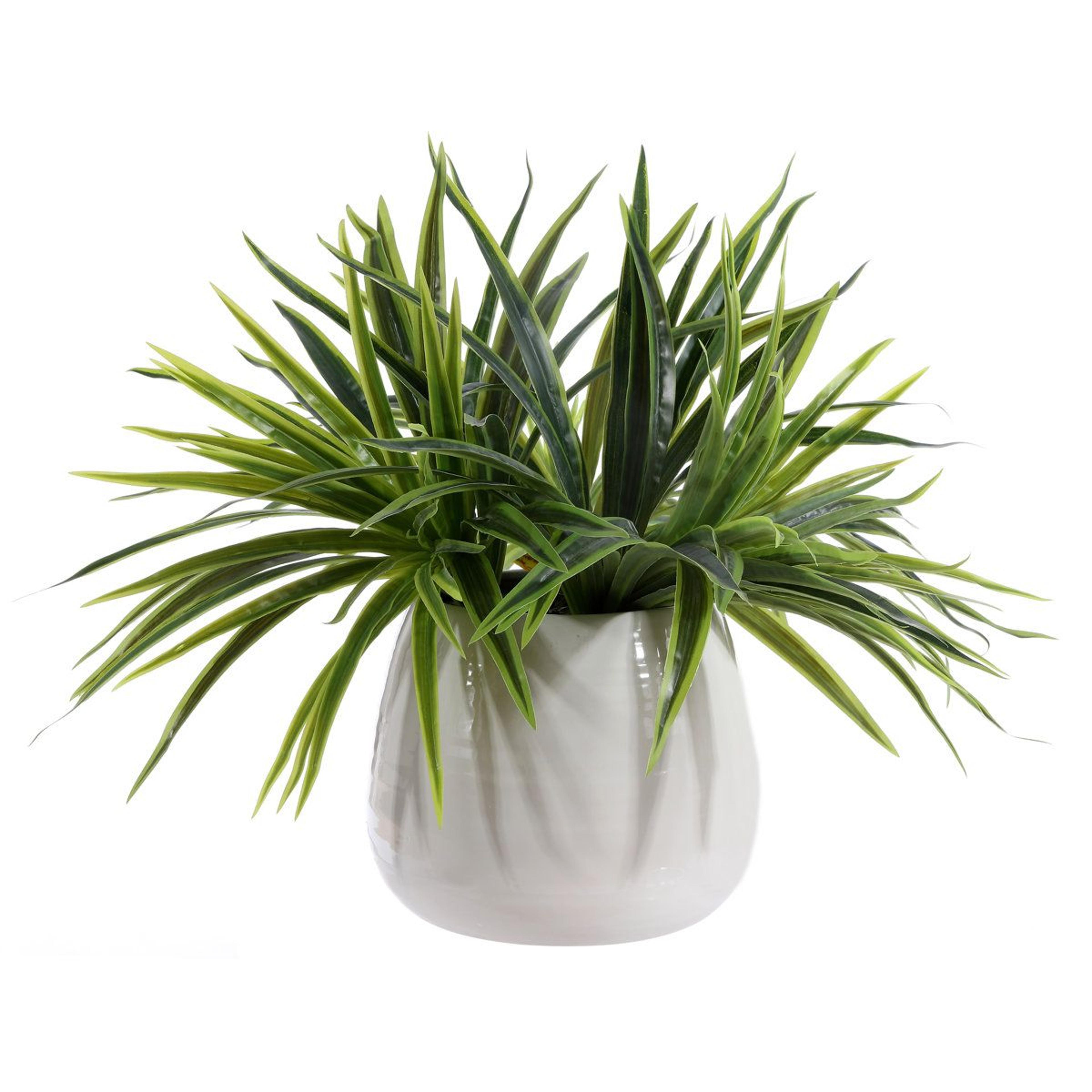 17 inch artificial grass plant in ceramic pot for tabletop decor